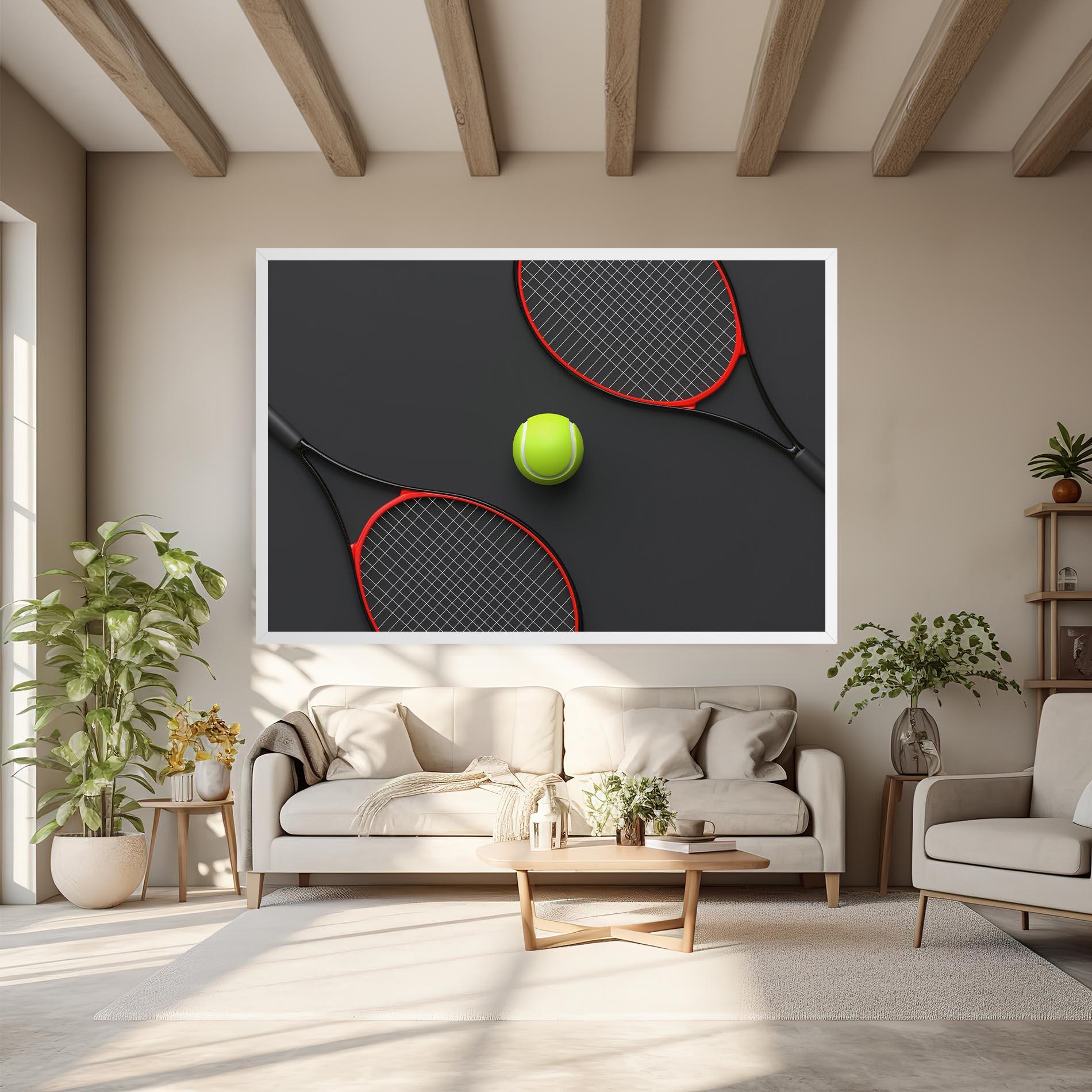 Leinwandbild Red Tennis Rackets mockup 6