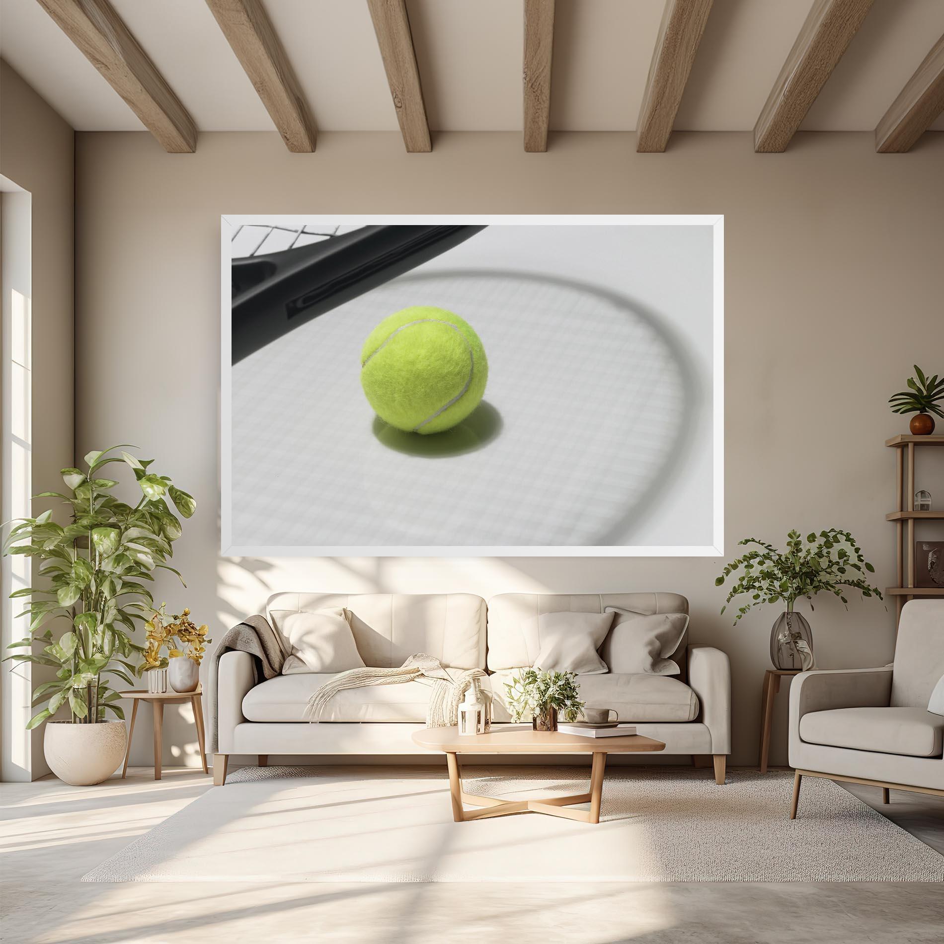 Leinwandbild Tennis Racket Shadow mockup 6