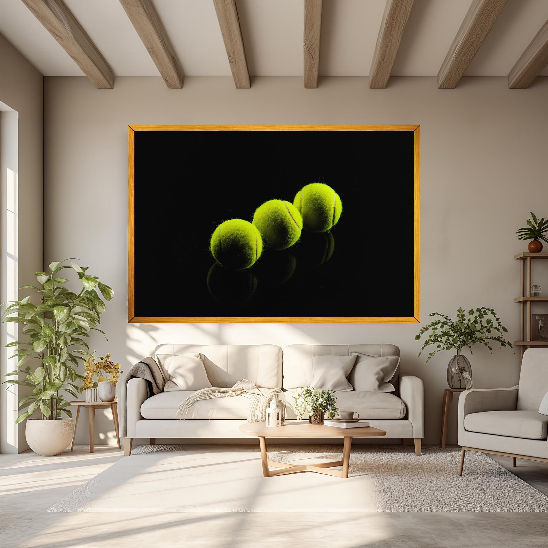 Leinwandbild 3 Tennis Balls mockup 6