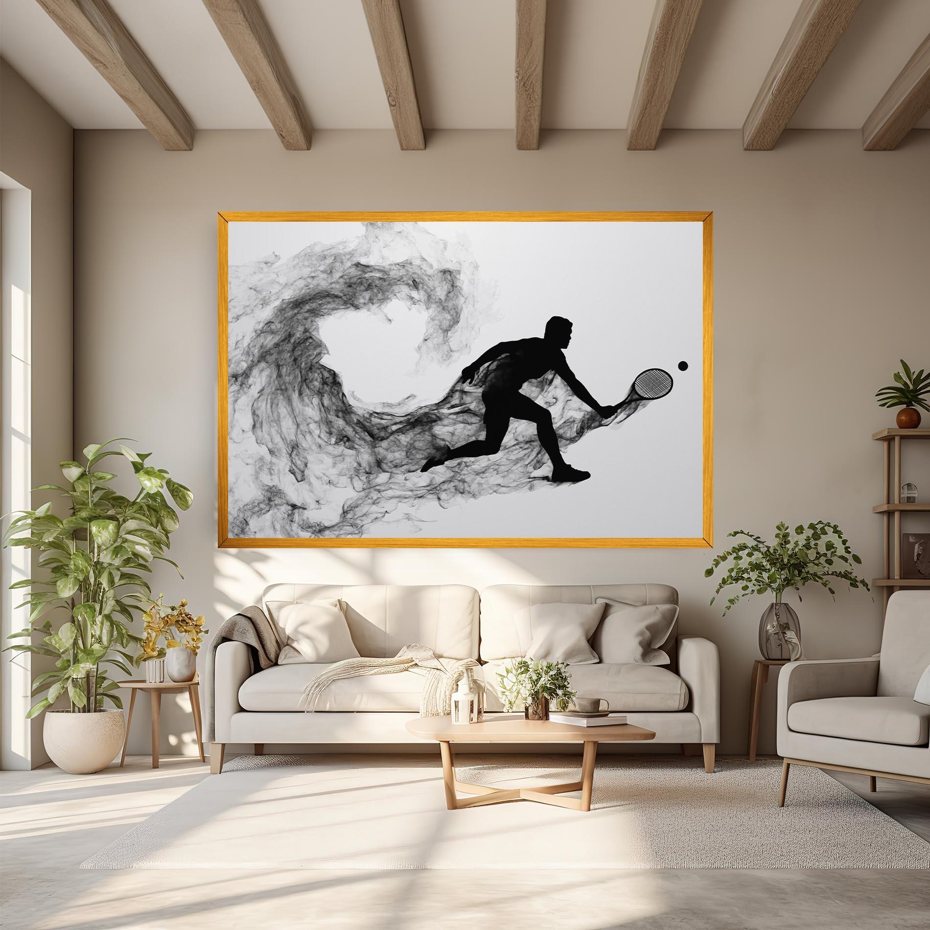Leinwandbild Black Smoke Tennis mockup 6