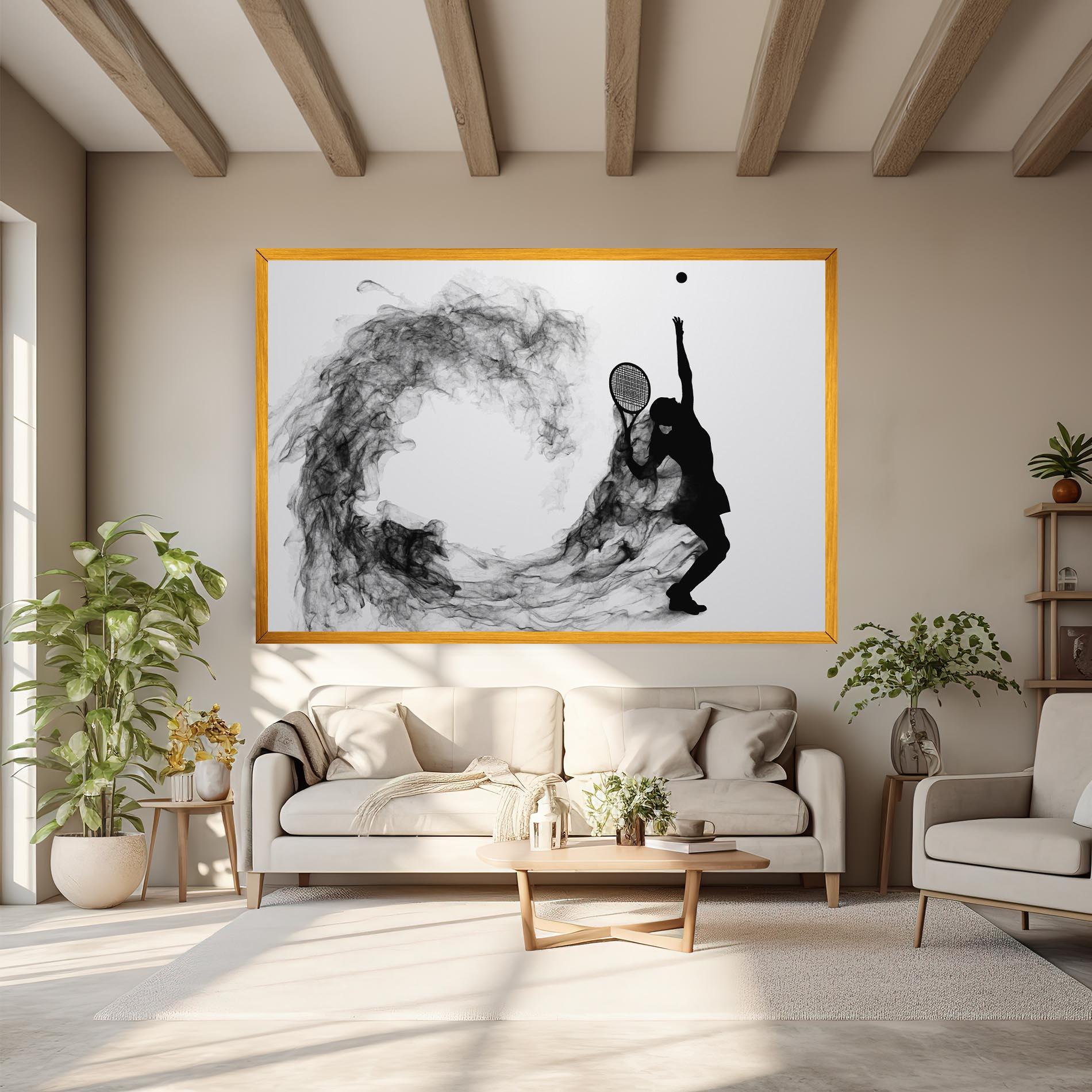 Leinwandbild Black Tennis Smoke mockup 6