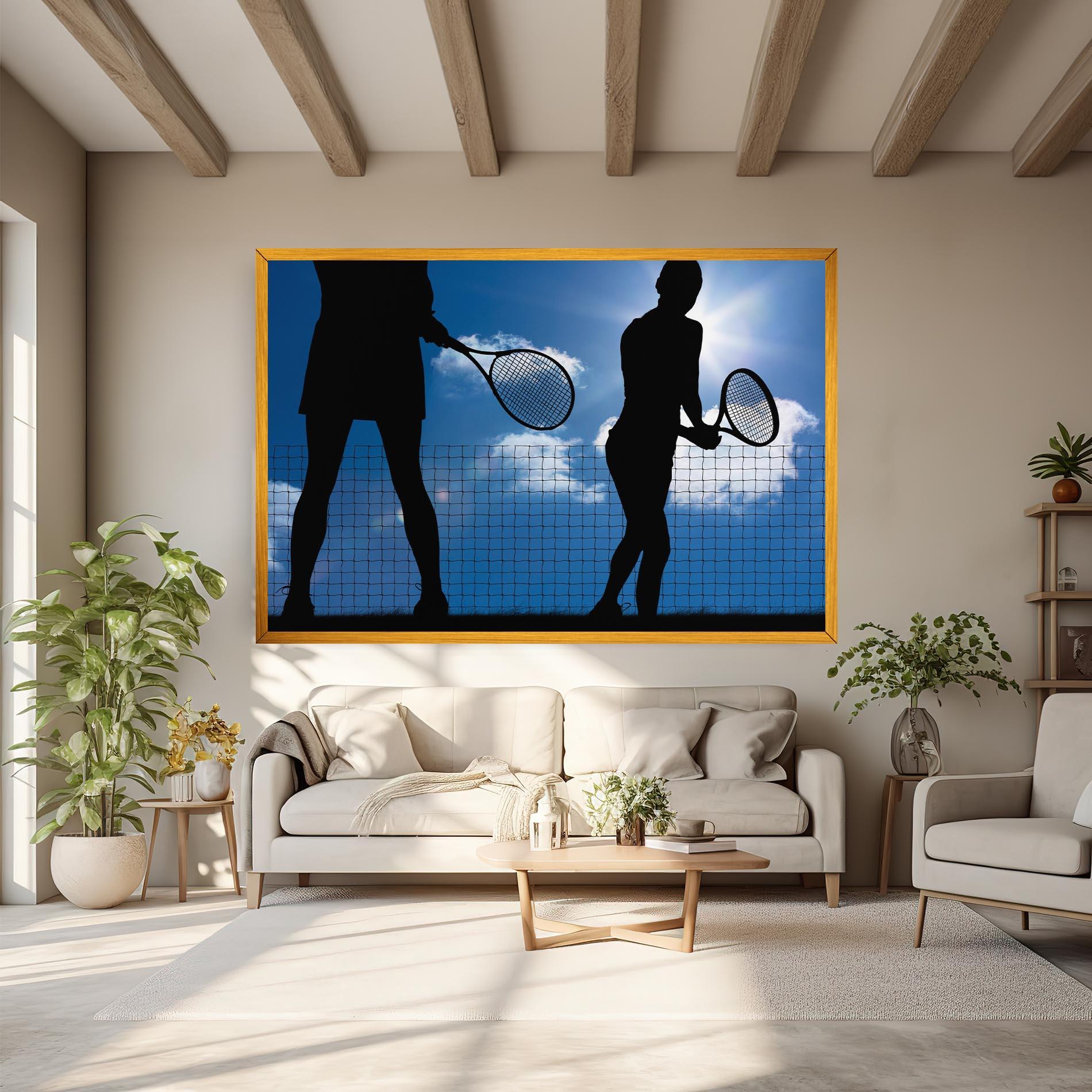 Leinwandbild Blue Sky Tennis mockup 6