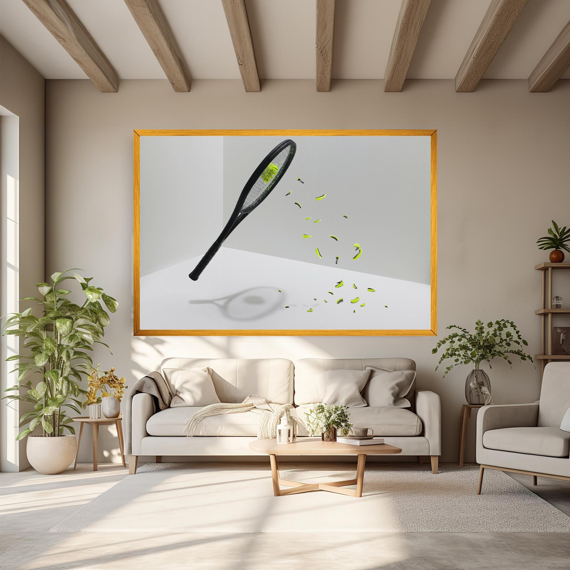 Leinwandbild Broken Tennis Ball mockup 6