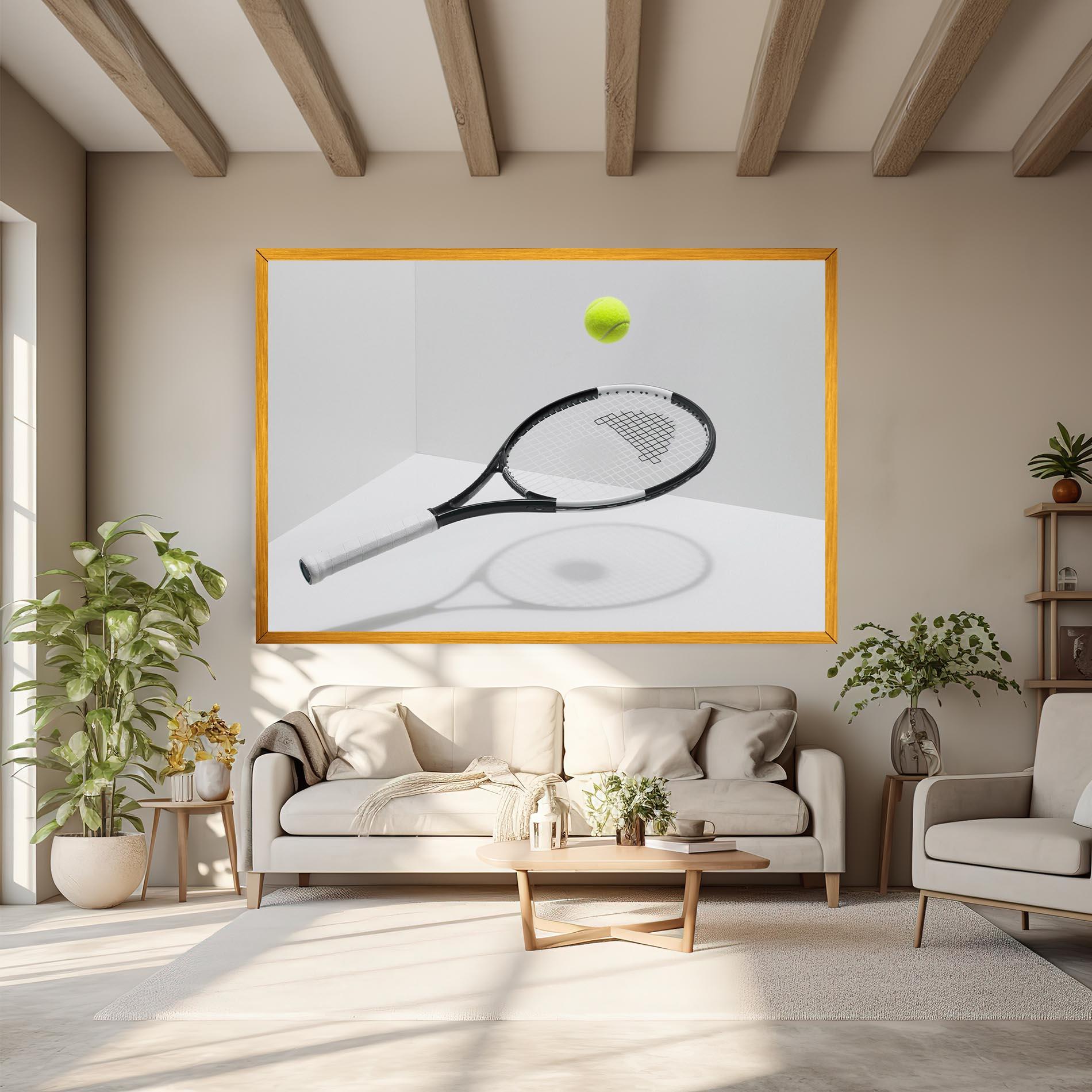 Leinwandbild Floating Tennis Racket mockup 6