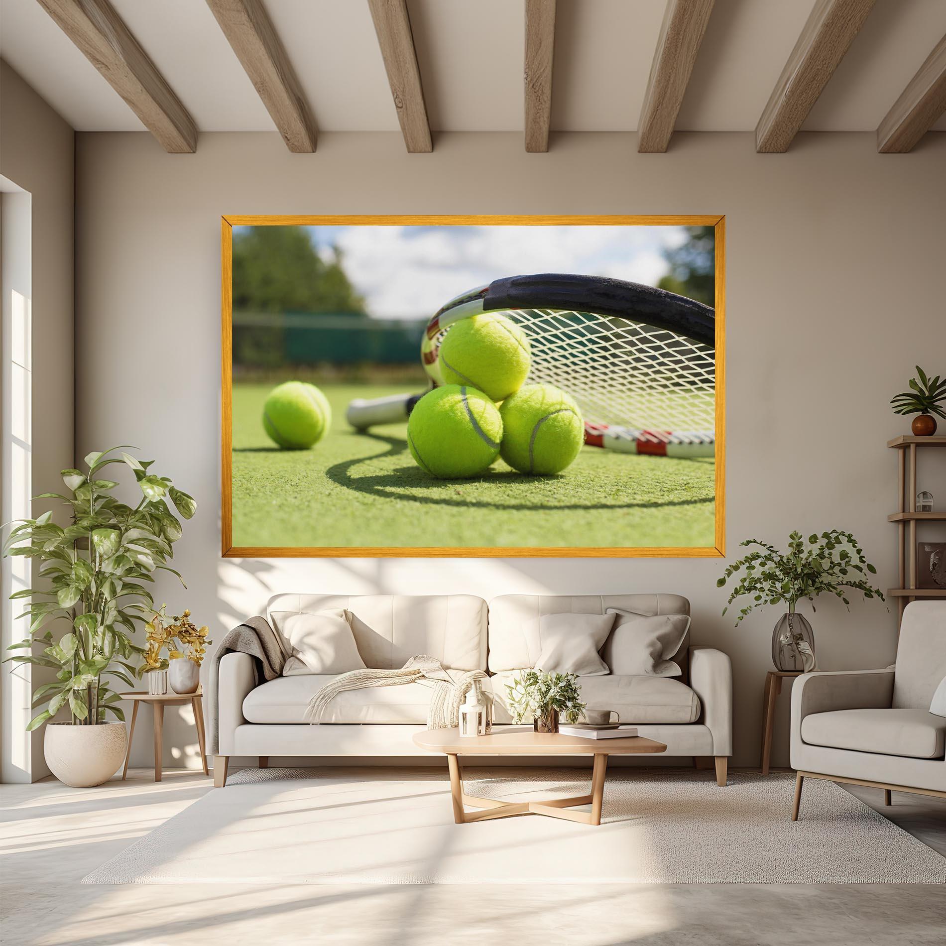 Leinwandbild Grass Tennis Balls mockup 6