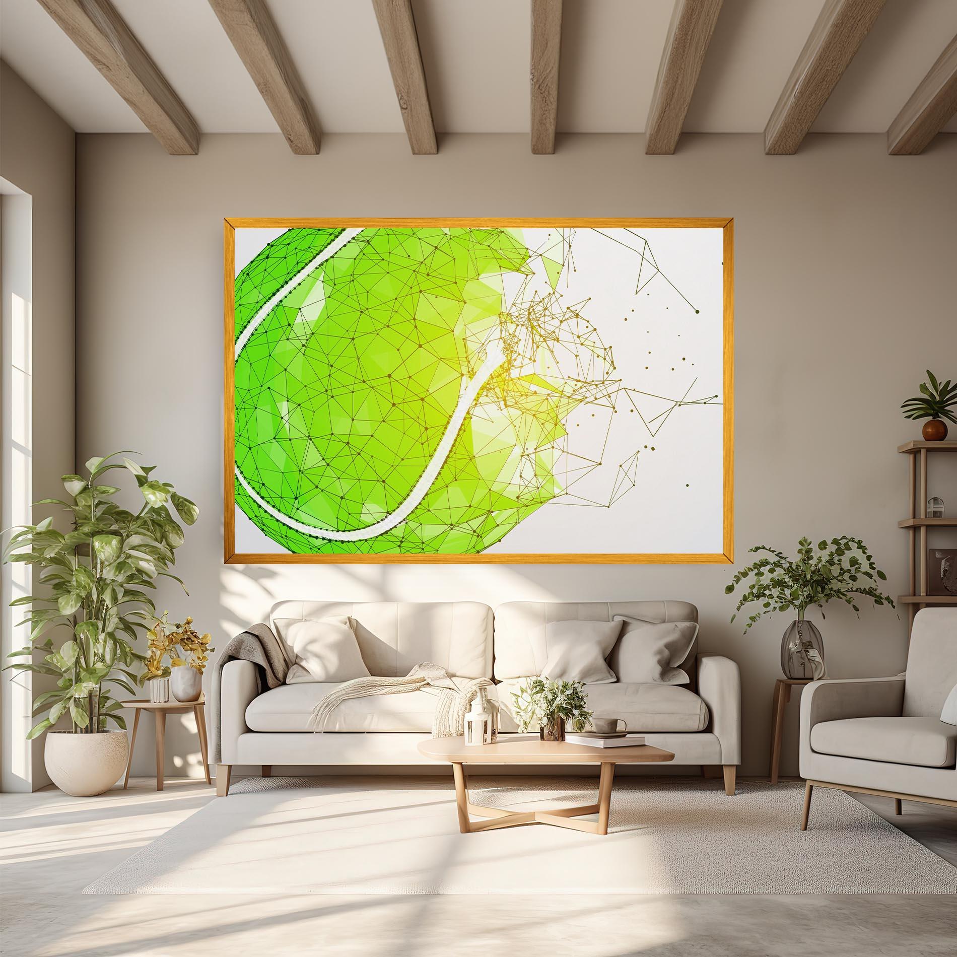 Leinwandbild Green Line Tennis mockup 6