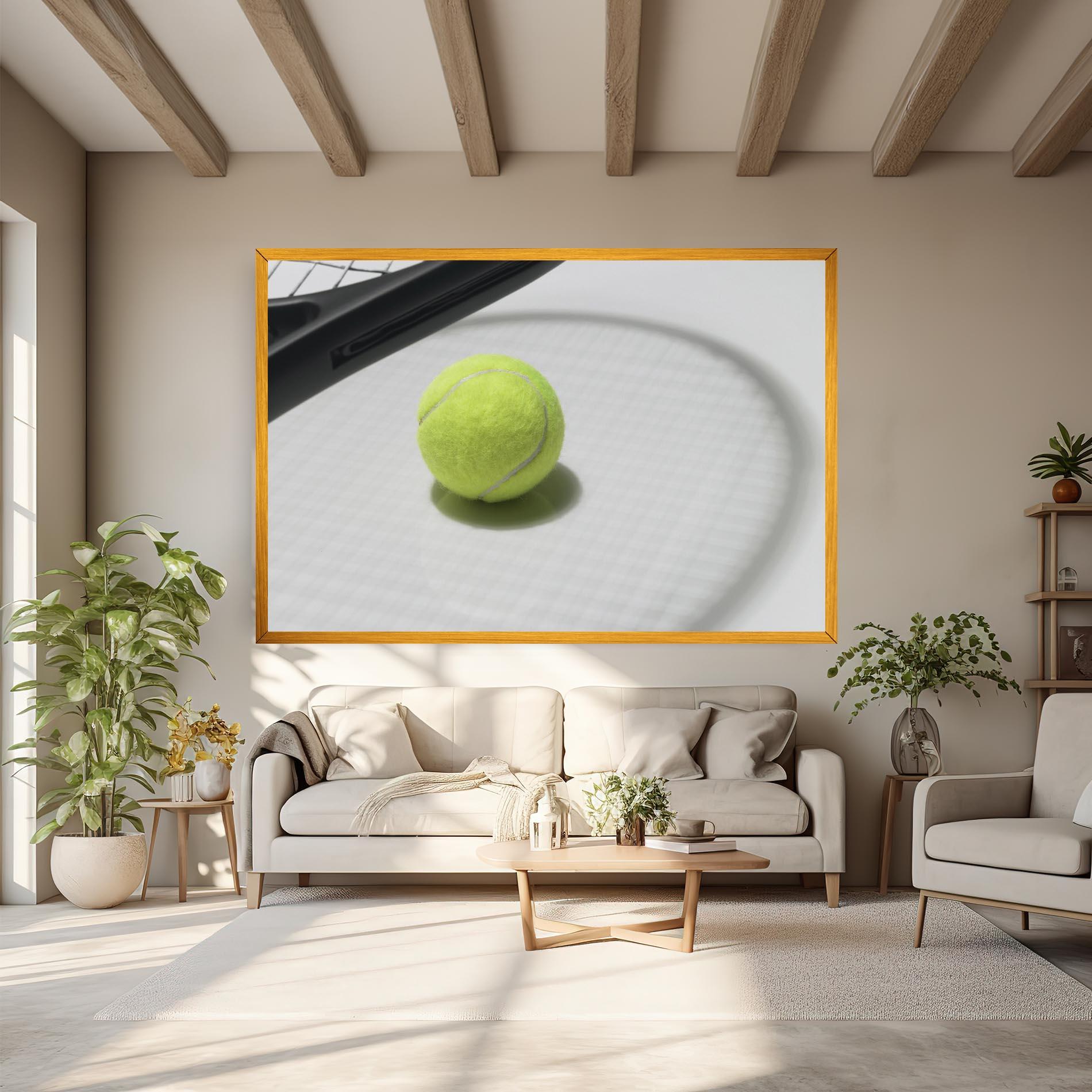Leinwandbild Tennis Racket Shadow mockup 6