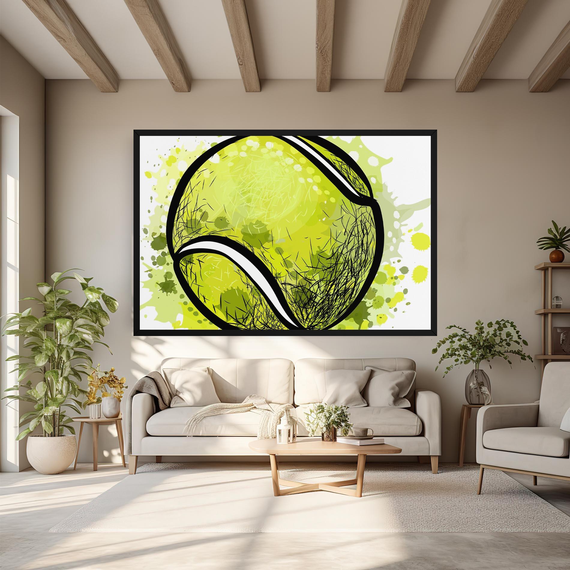 Leinwandbild Big Tennis Ball mockup 6