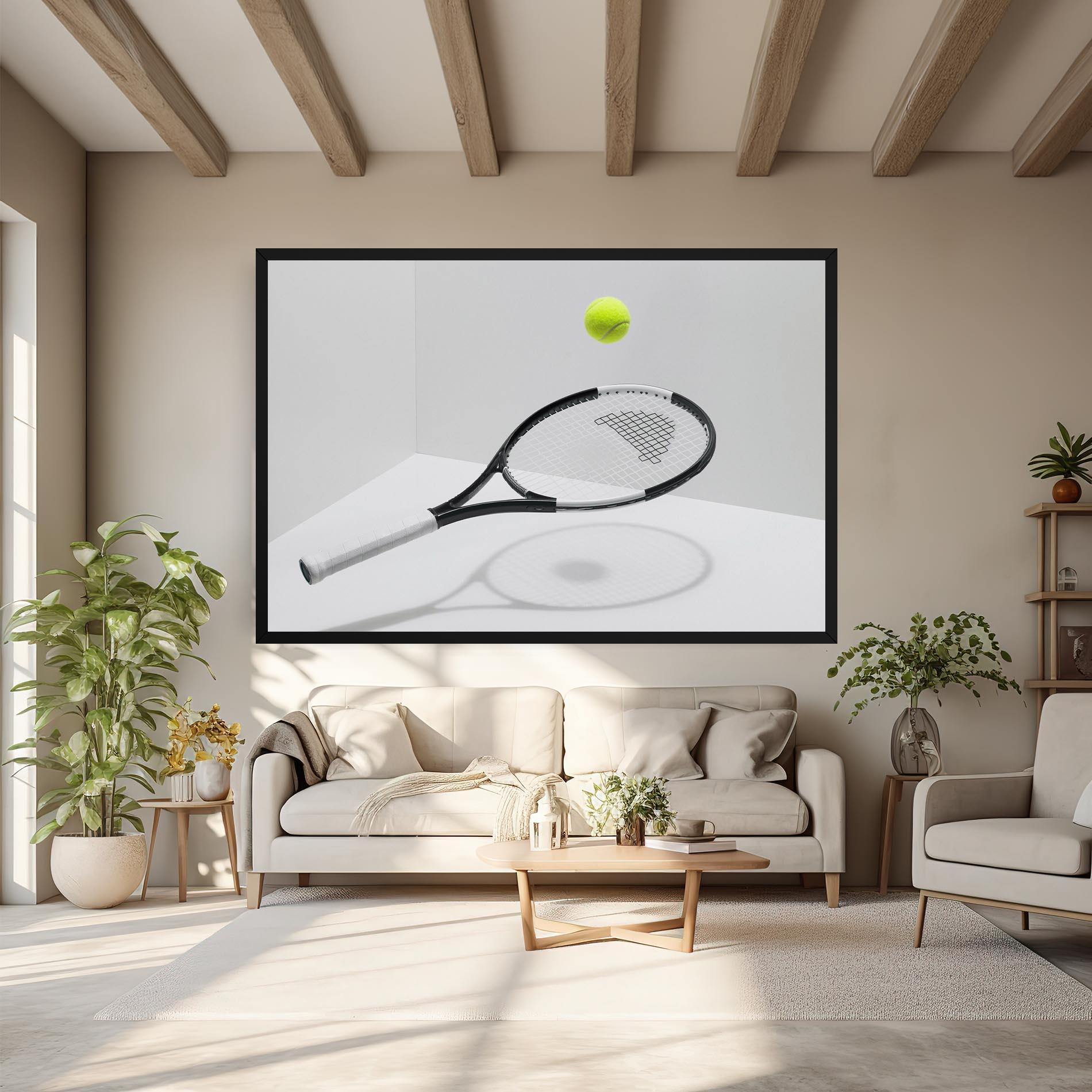 Leinwandbild Floating Tennis Racket mockup 6