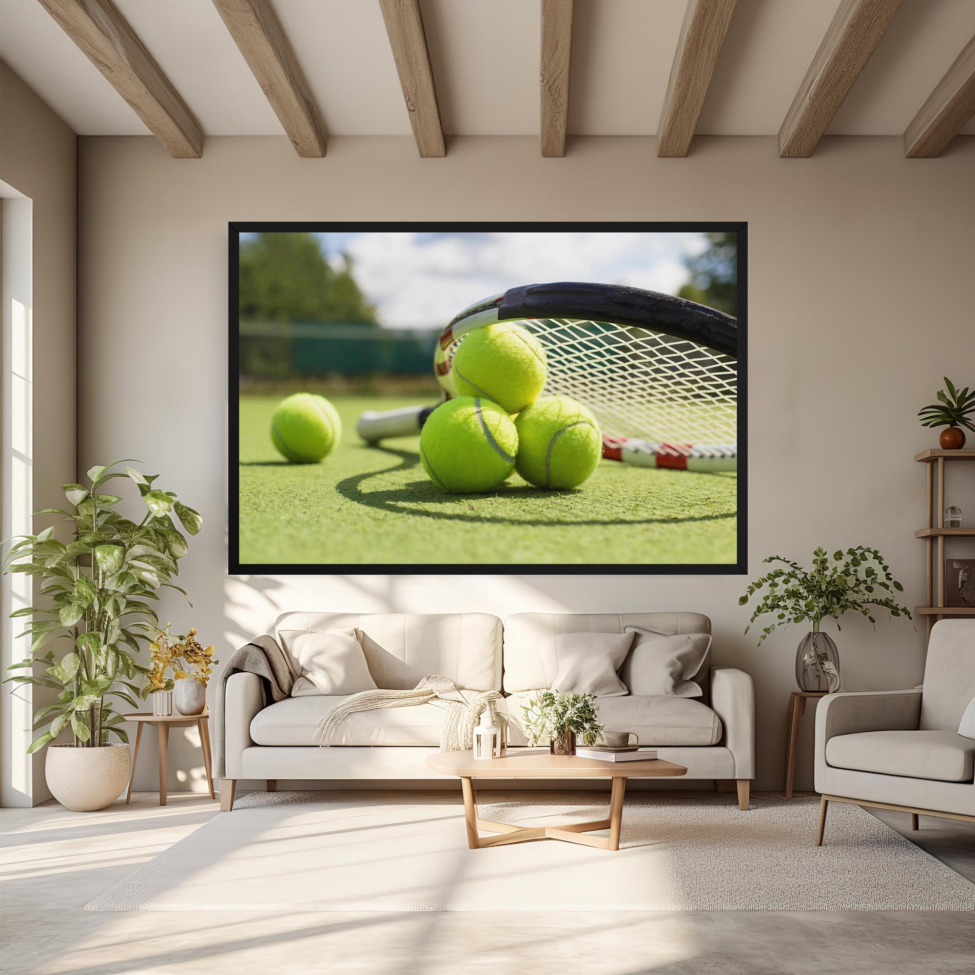 Leinwandbild Grass Tennis Balls mockup 6