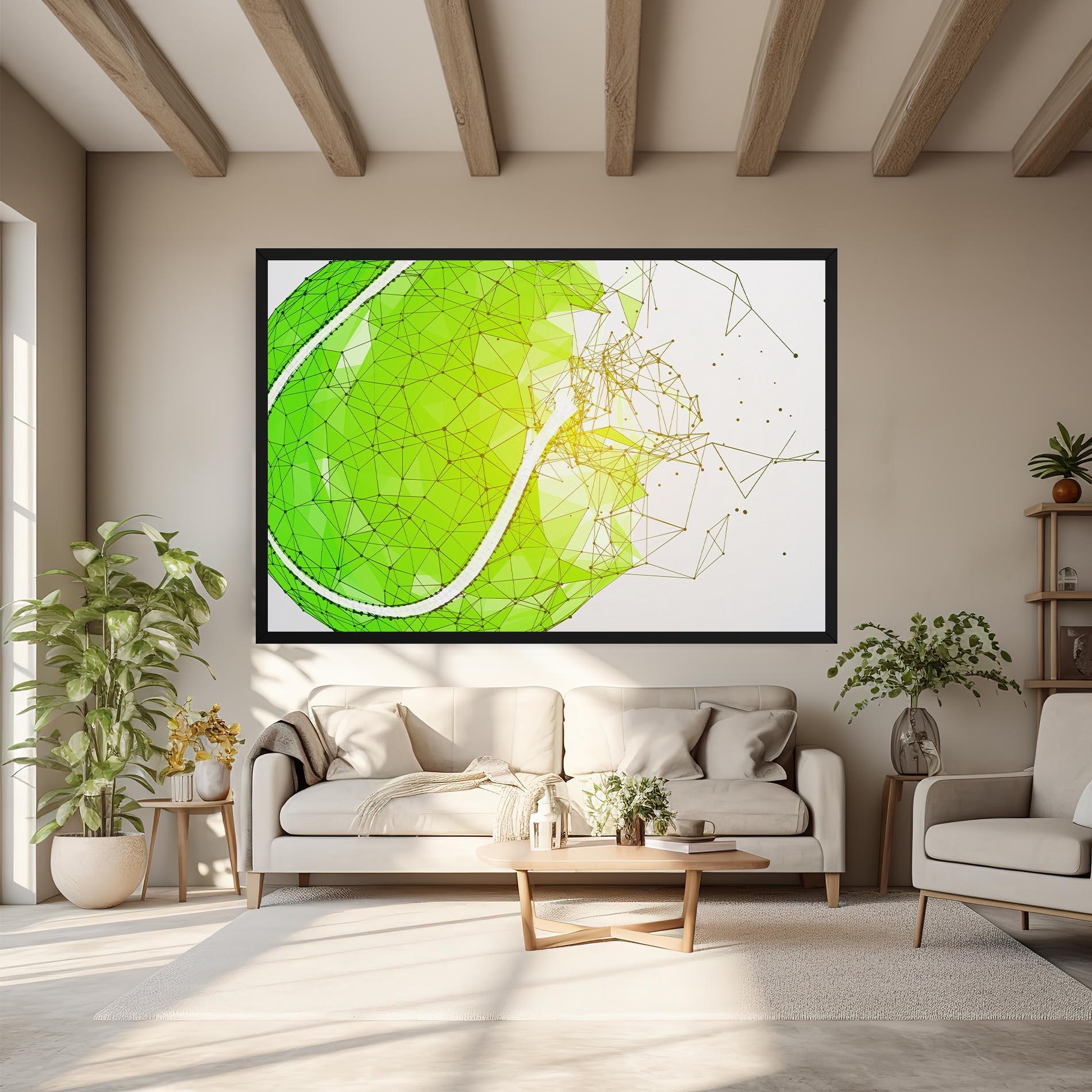 Leinwandbild Green Line Tennis mockup 6