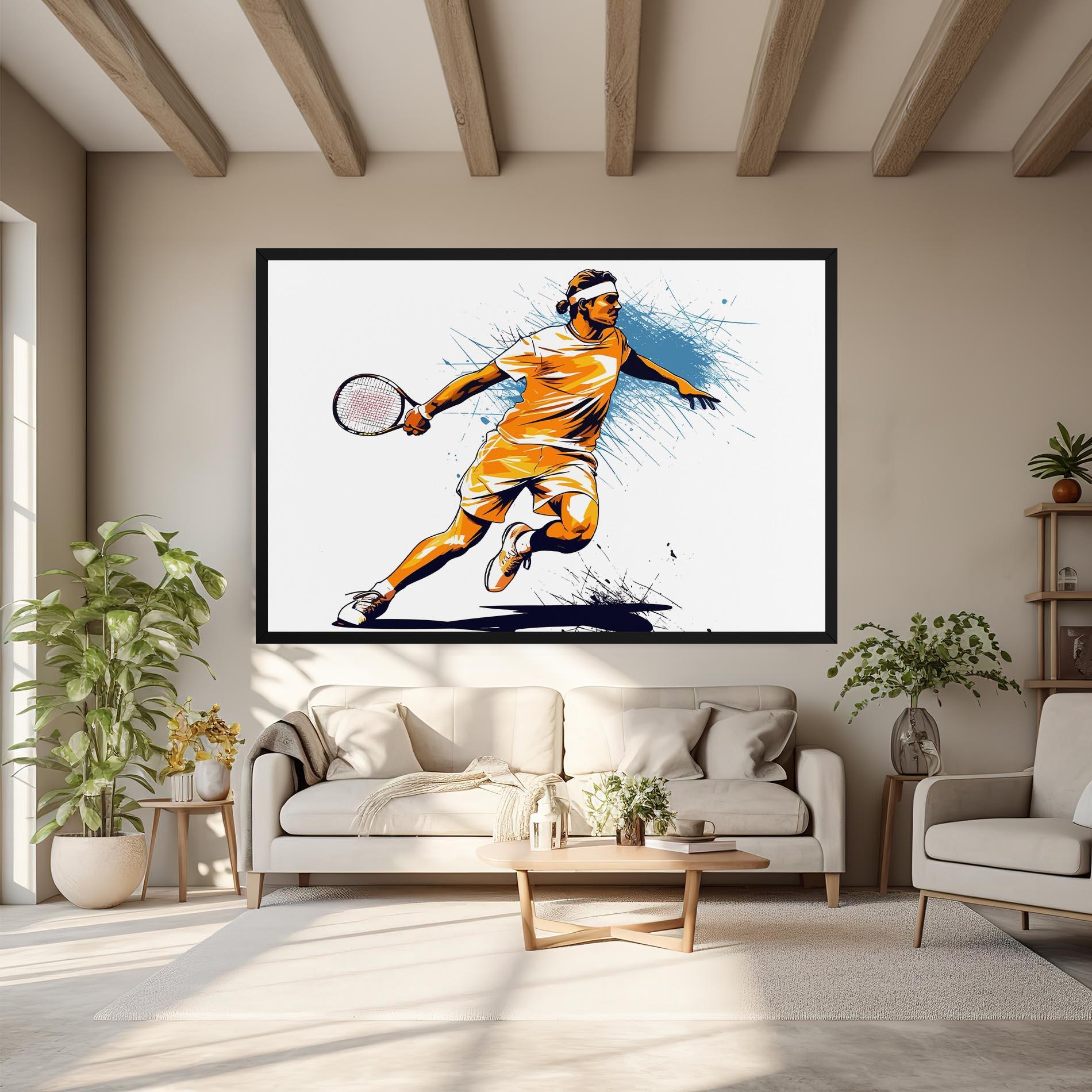 Leinwandbild Orange Blue Tennis mockup 6