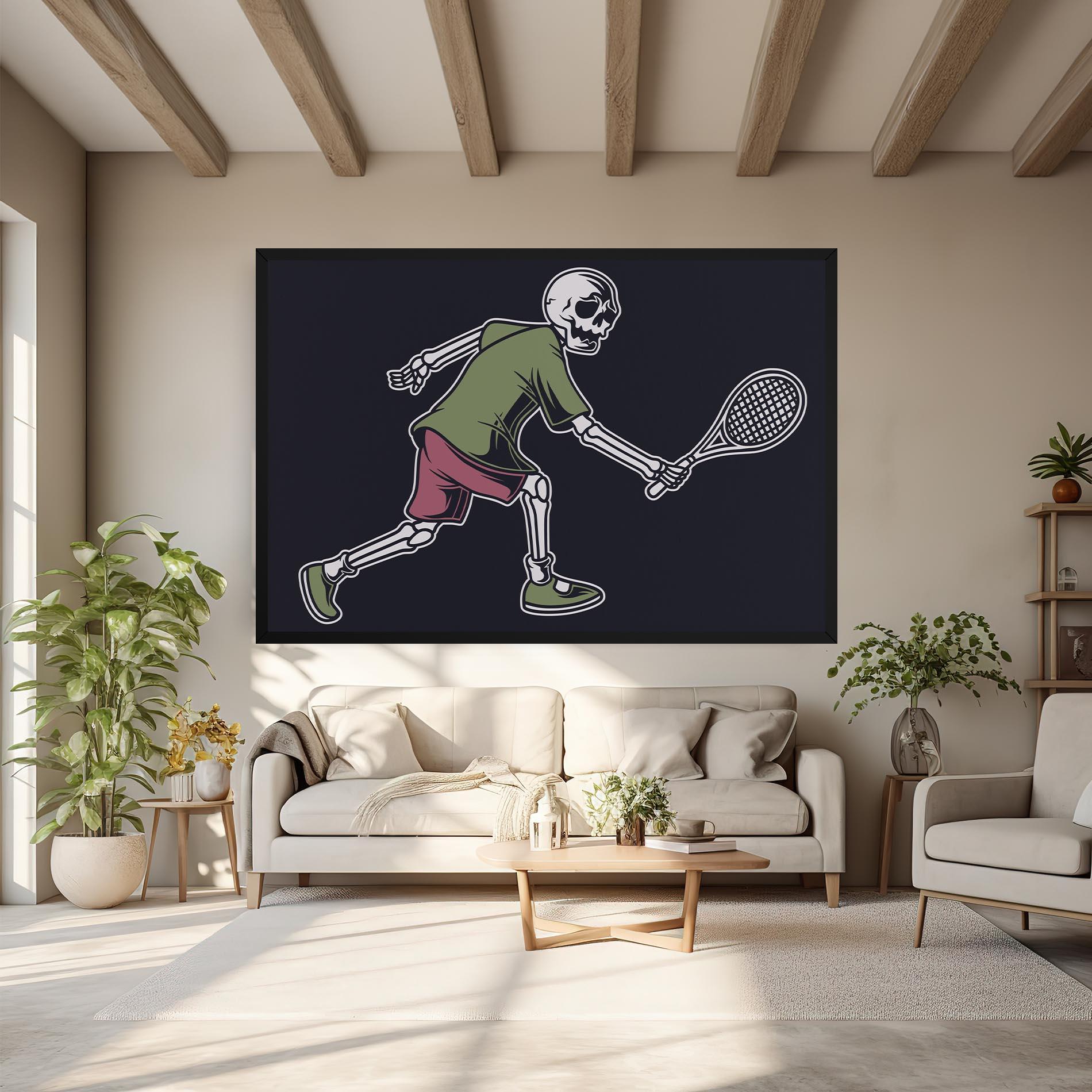 Leinwandbild Skull Tennis mockup 6