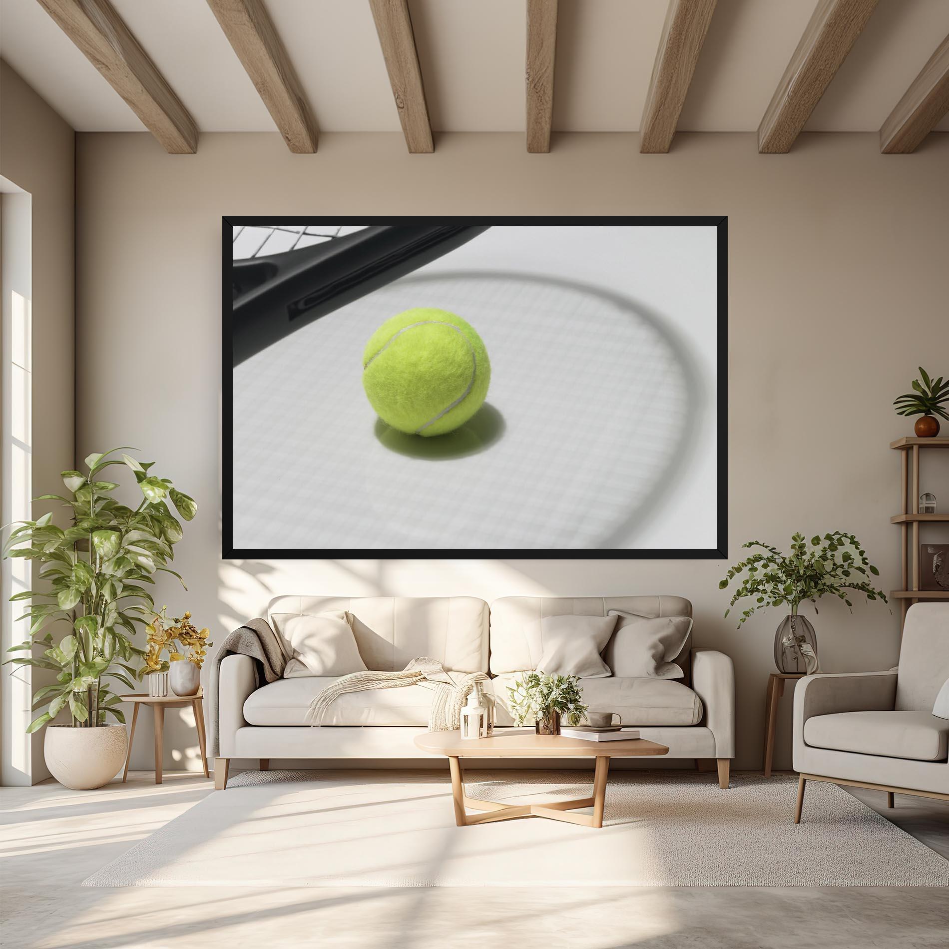 Leinwandbild Tennis Racket Shadow mockup 6