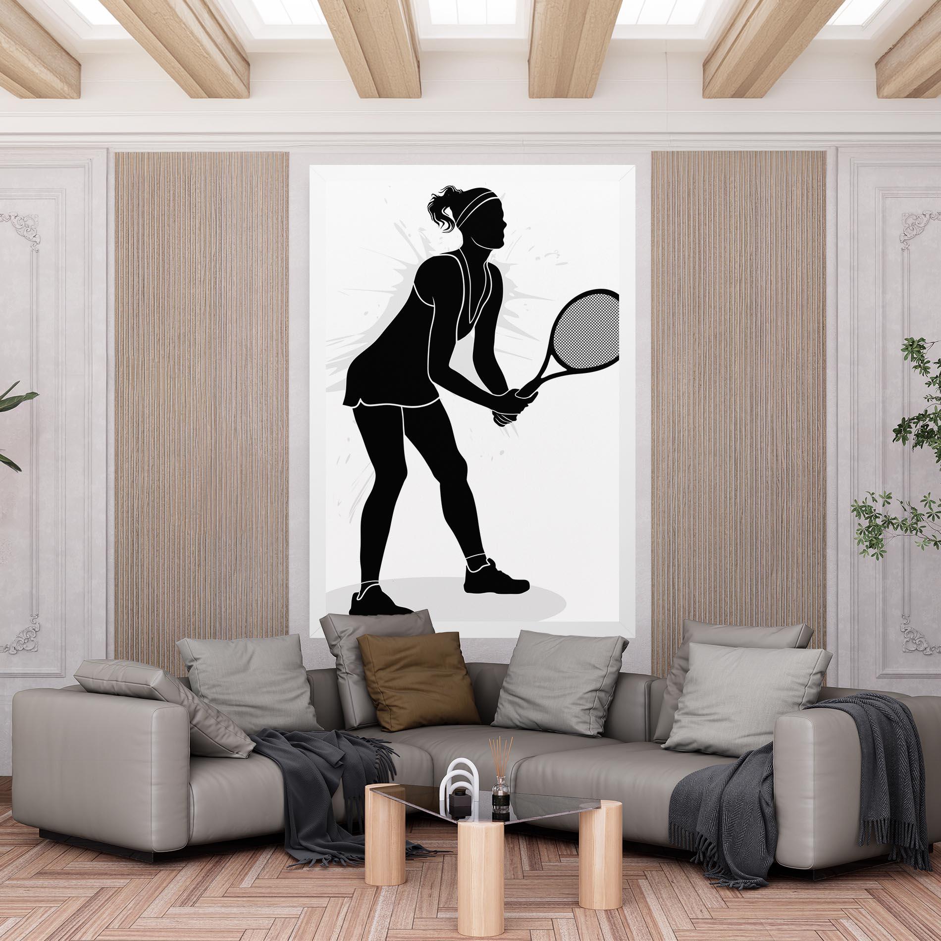 Leinwandbild Female Tennis Player mockup 6