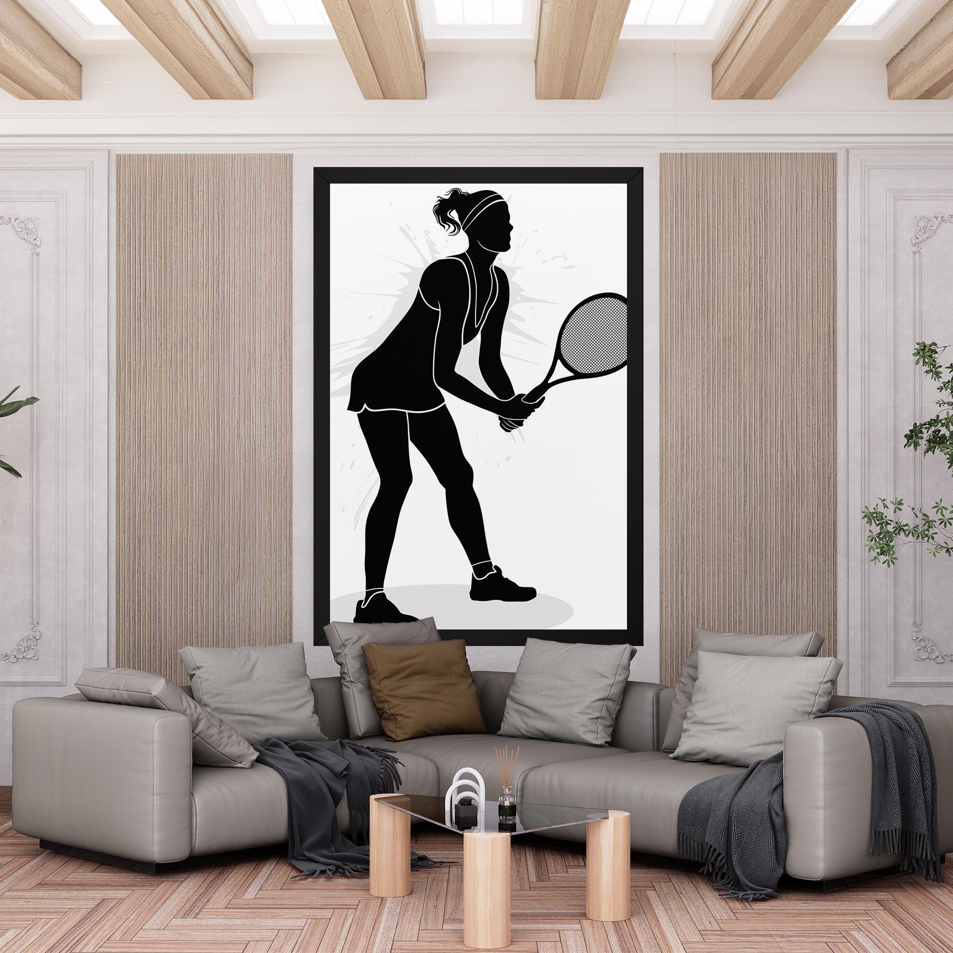 Leinwandbild Female Tennis Player mockup 6