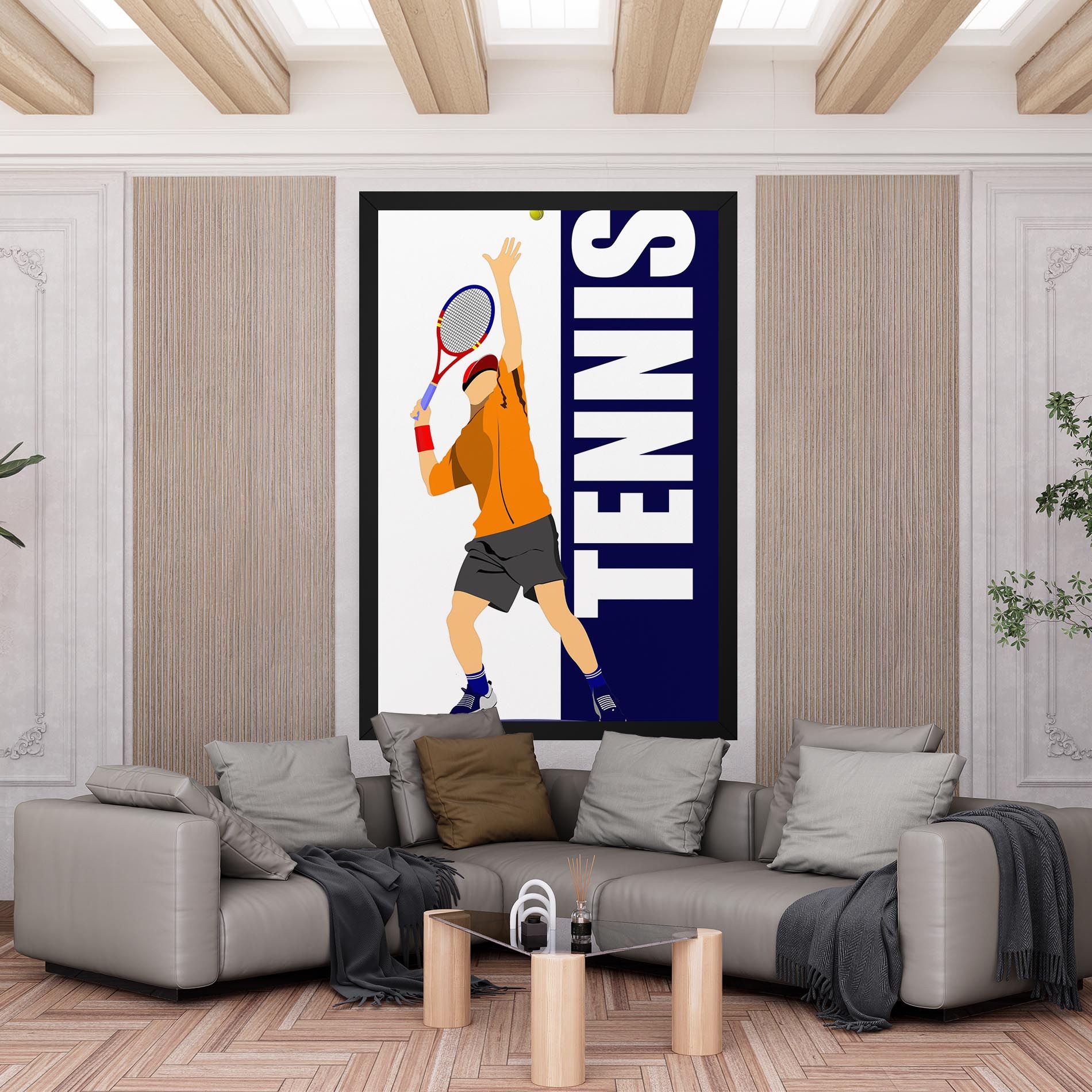 Orange Tennis Player mockup 6