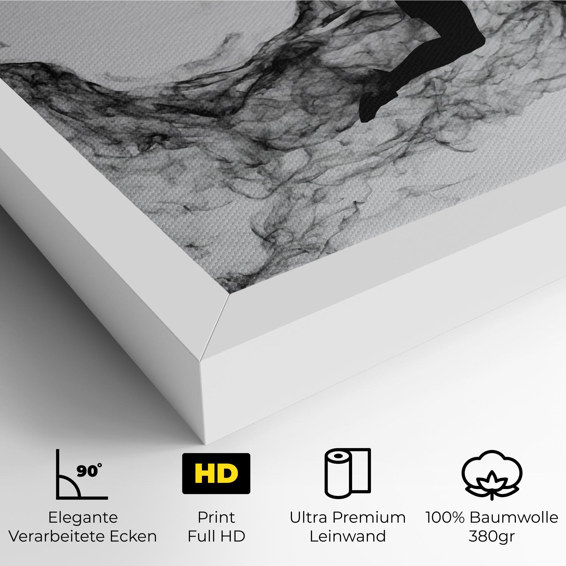 Leinwandbild Black Smoke Tennis mockup 4