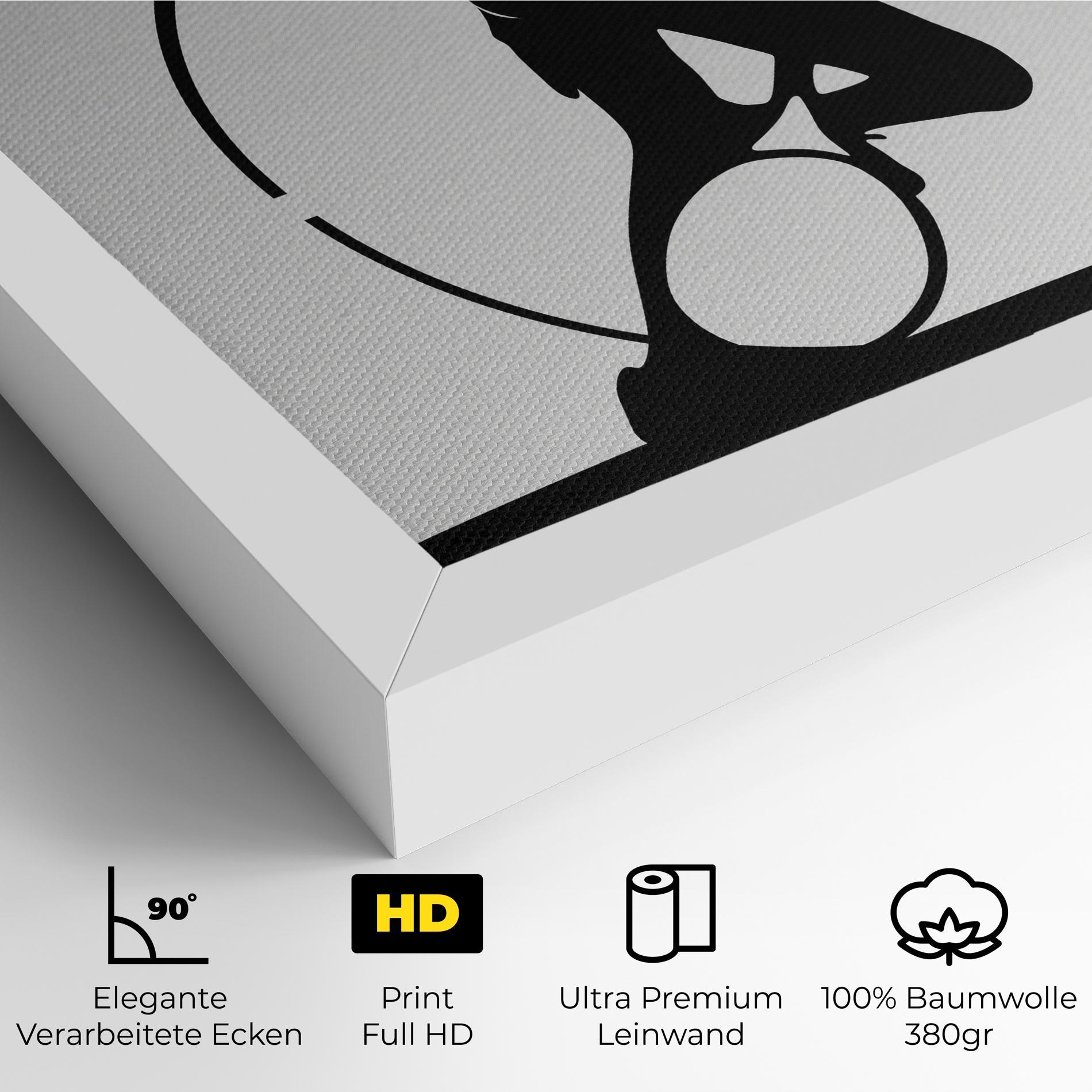 Leinwandbild Black Tennis Circle mockup 4