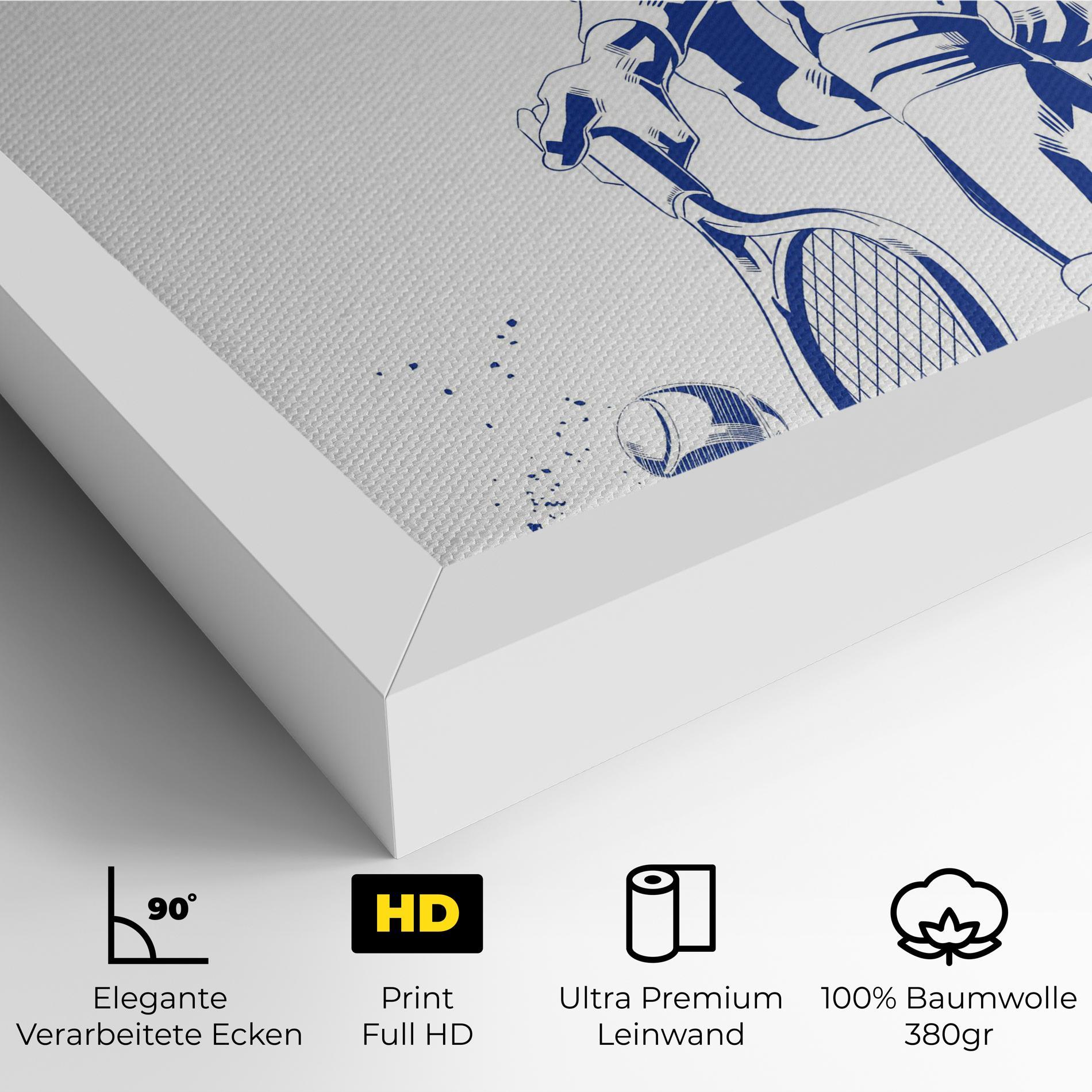 Leinwandbild Blue Tennis mockup 4