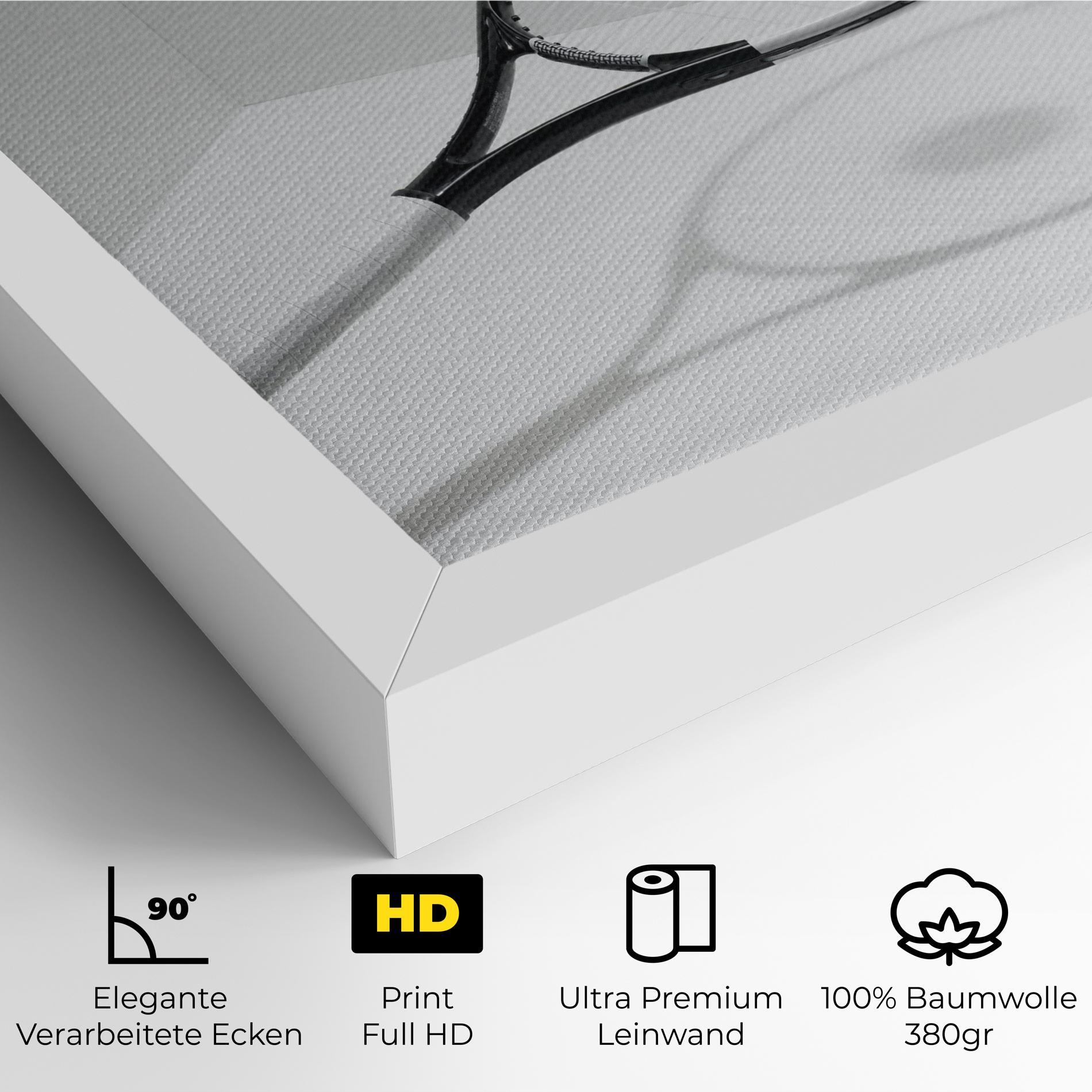 Leinwandbild Floating Tennis Racket mockup 4