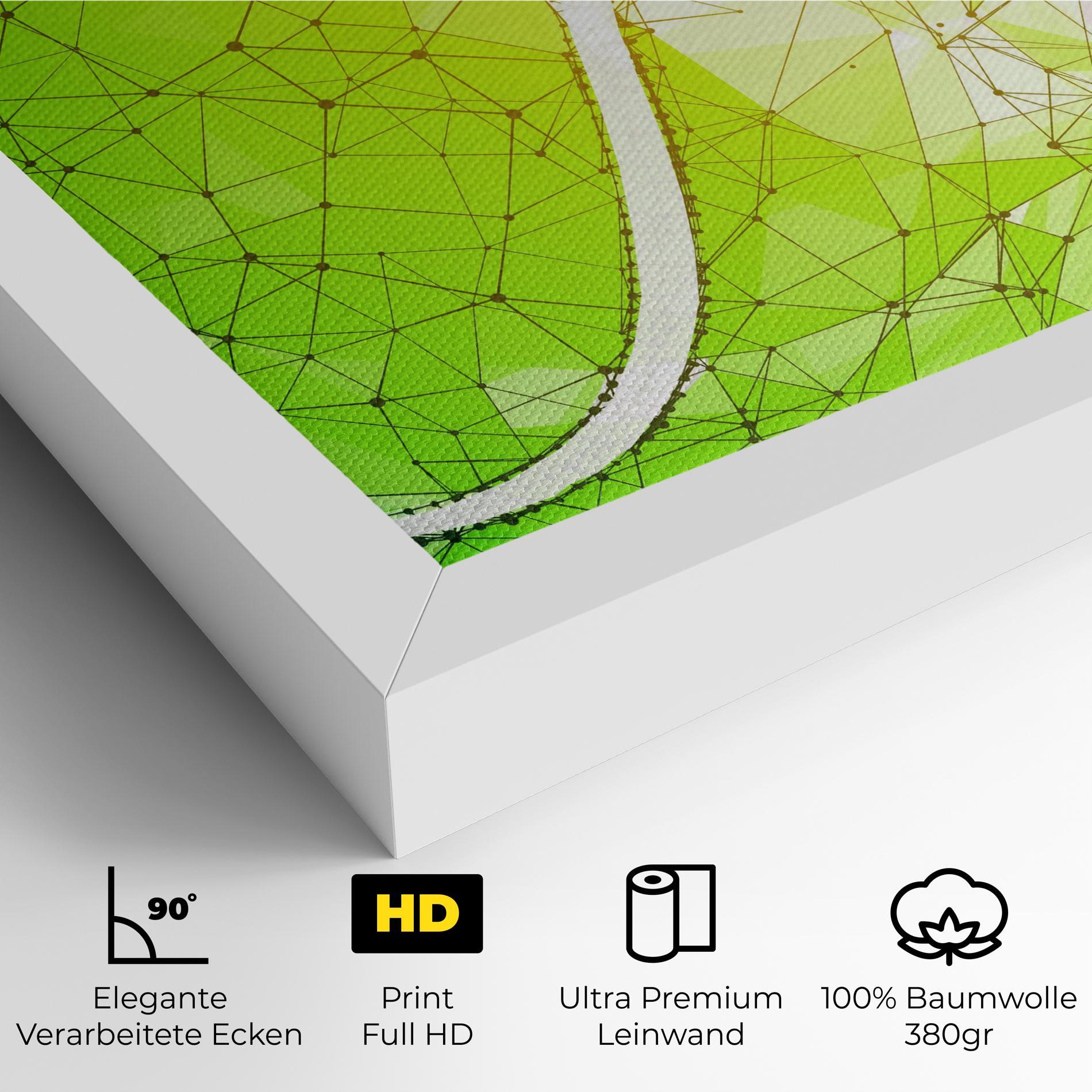 Leinwandbild Green Line Tennis mockup 4