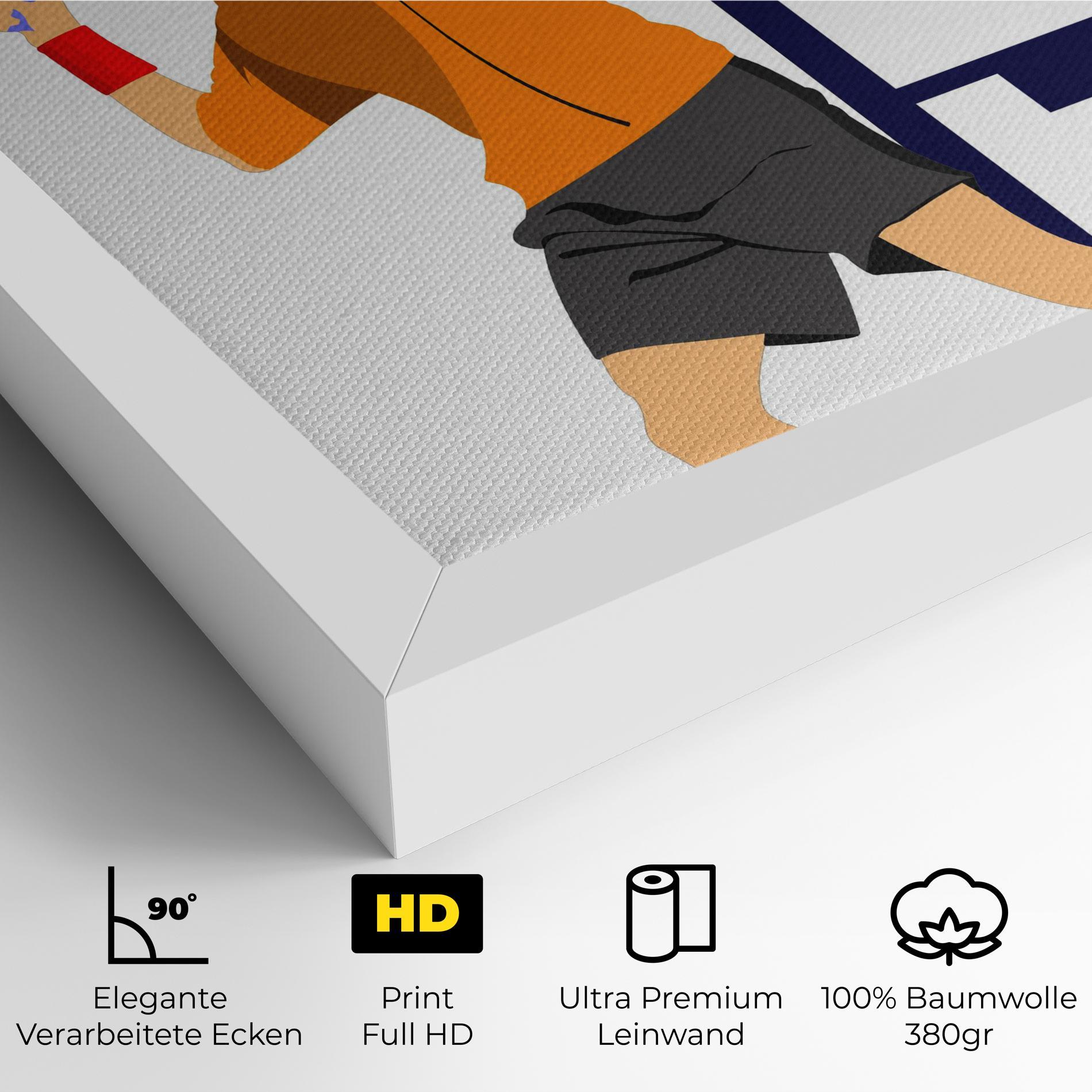 Leinwandbild Orange Tennis Player mockup 4