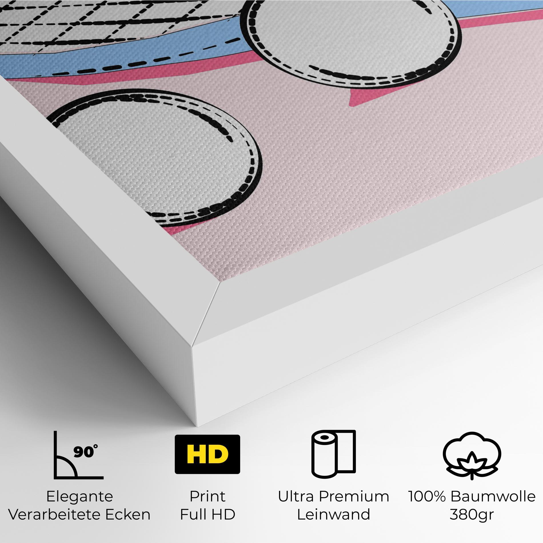 Leinwandbild Pink Tennis mockup 4