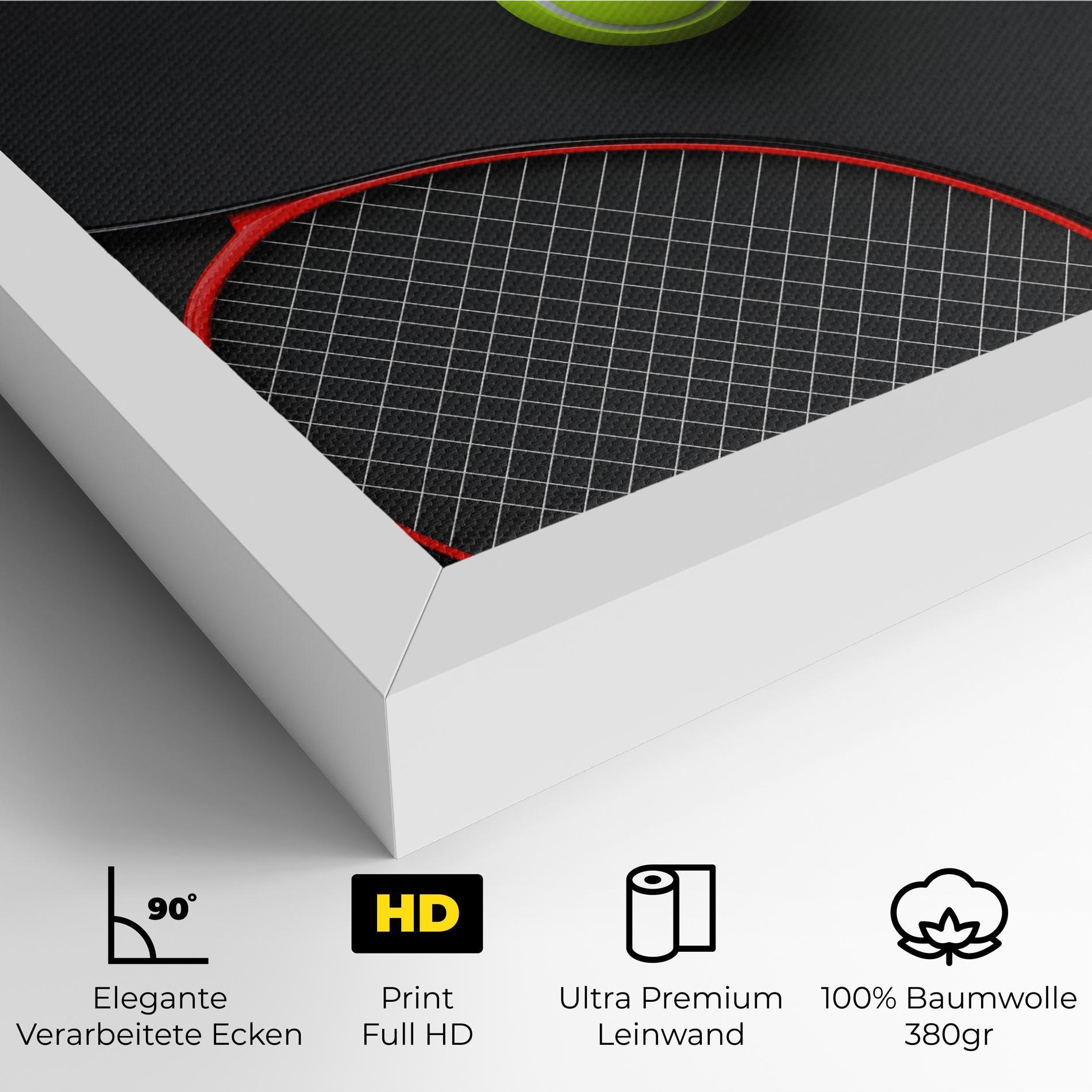 Leinwandbild Red Tennis Rackets mockup 4