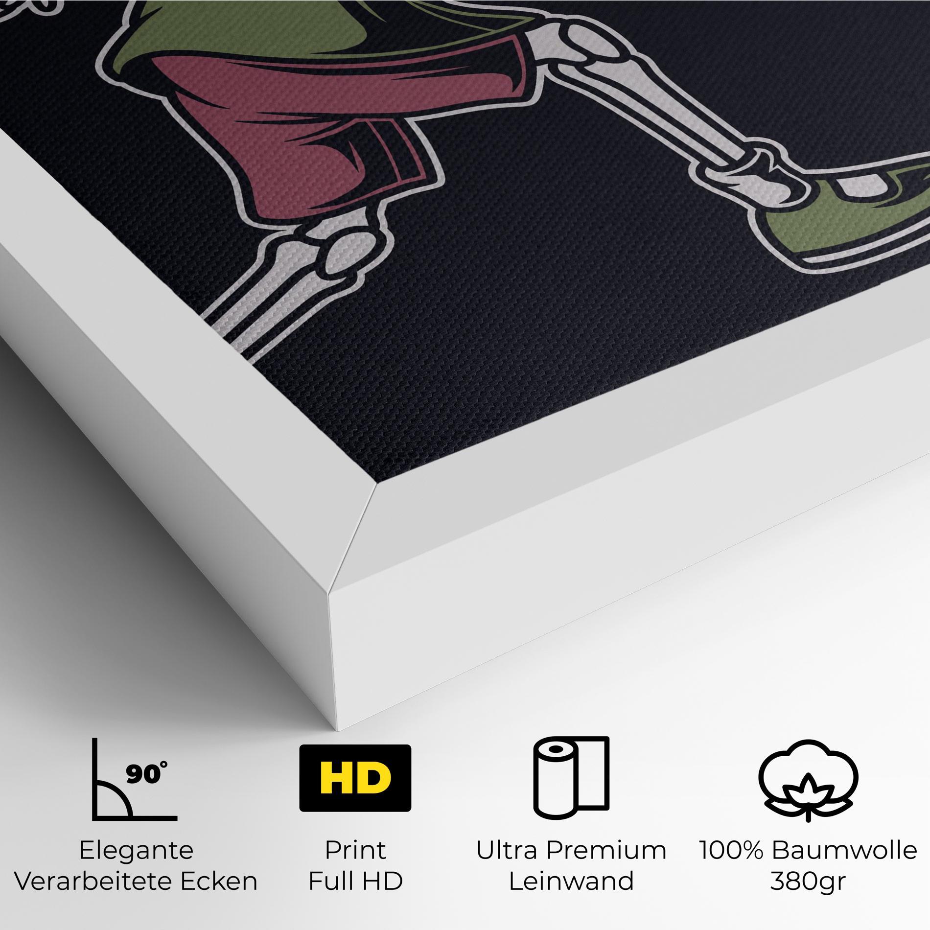 Leinwandbild Skull Tennis mockup 4