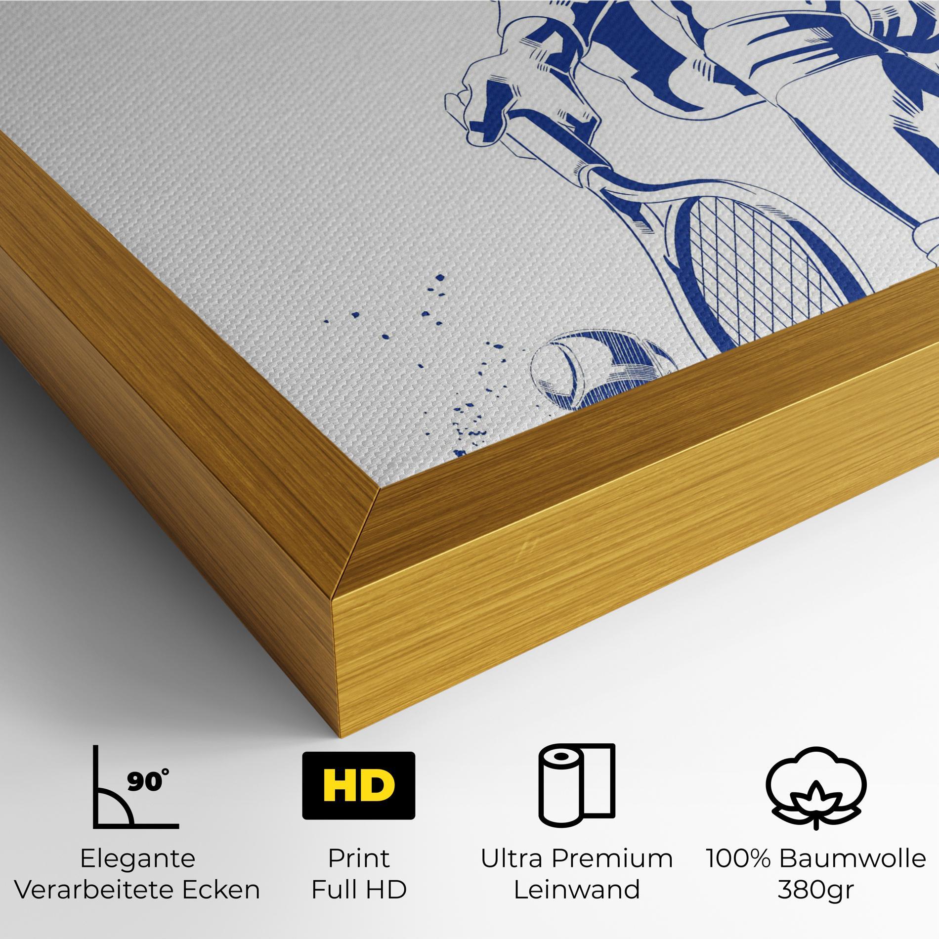 Leinwandbild Blue Tennis mockup 4