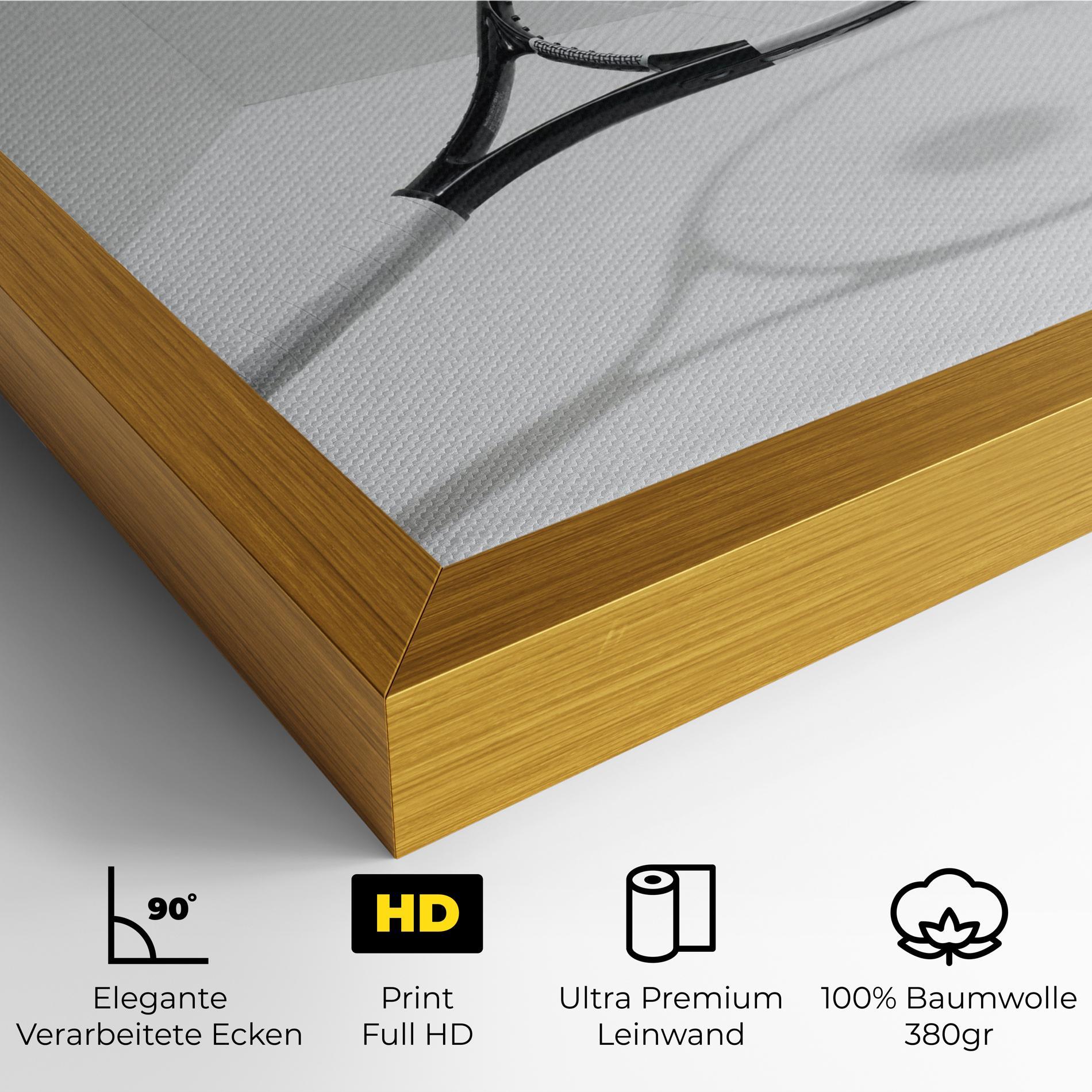 Leinwandbild Floating Tennis Racket mockup 4