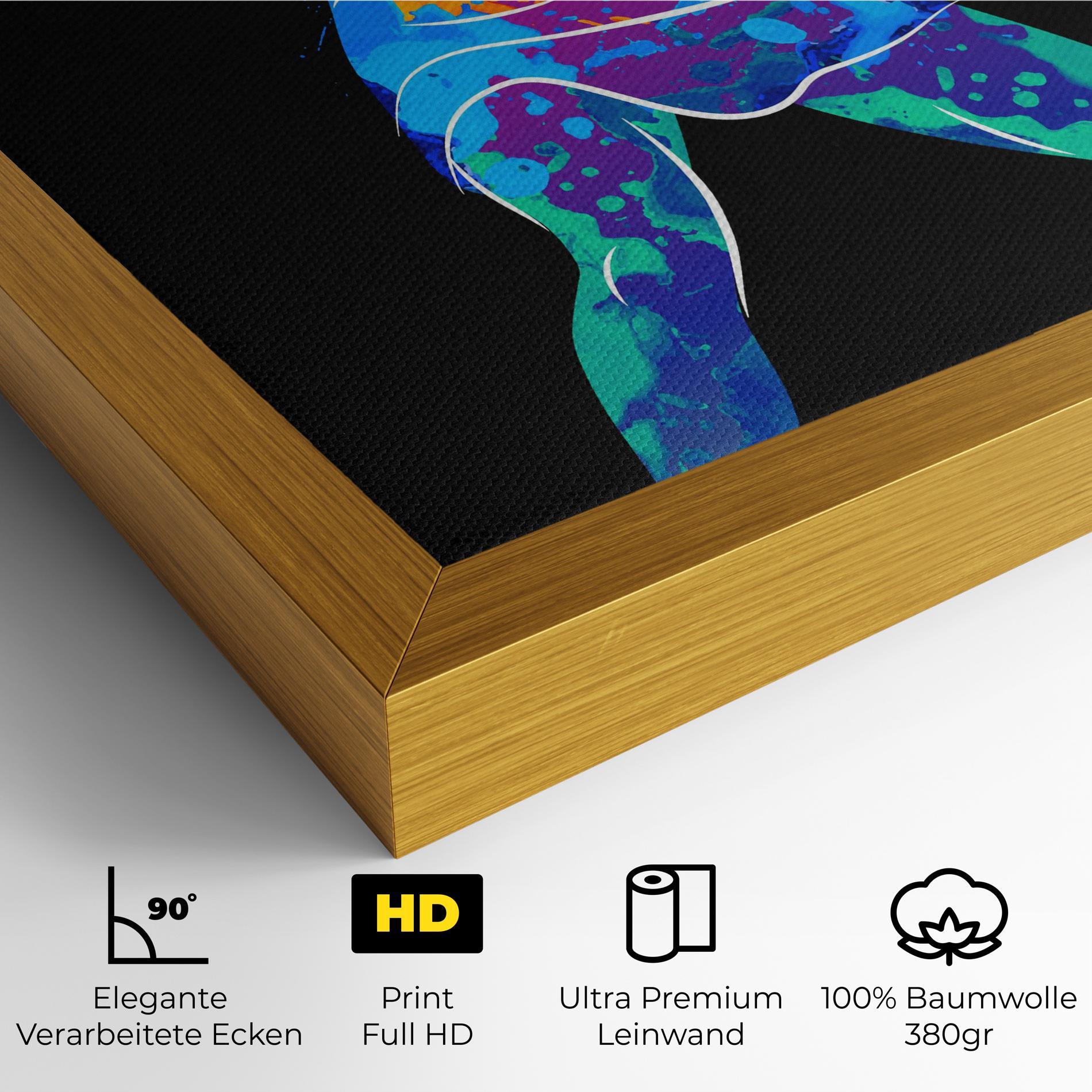 Leinwandbild Green Orange Tennis mockup 4