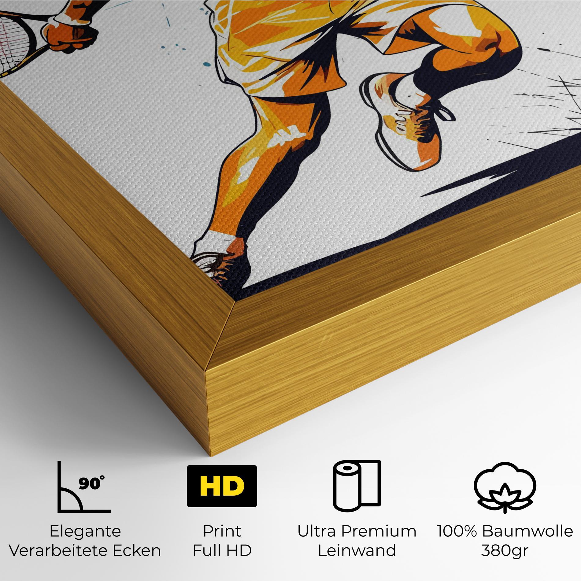 Leinwandbild Orange Blue Tennis mockup 4