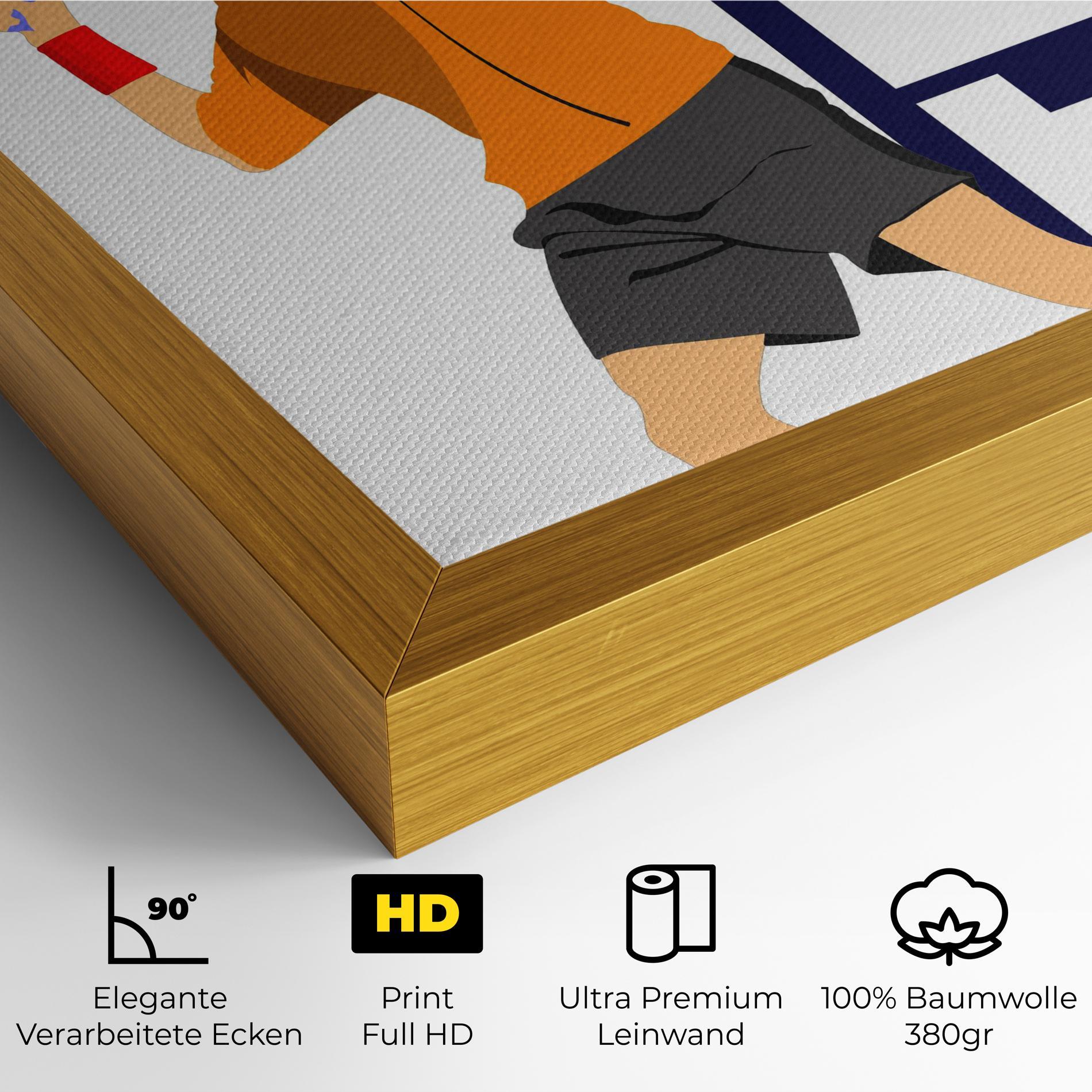 Leinwandbild Orange Tennis Player mockup 4