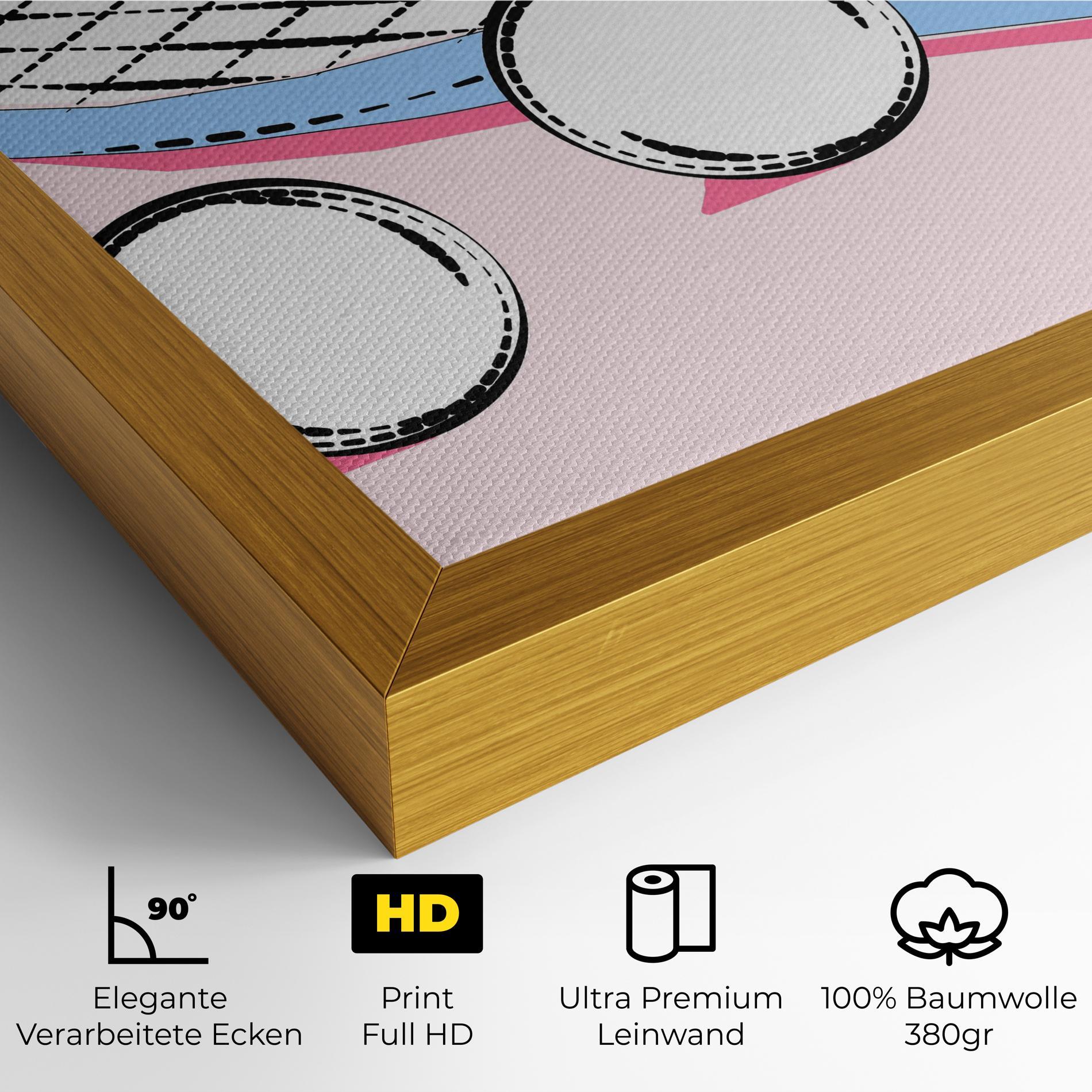 Leinwandbild Pink Tennis mockup 4