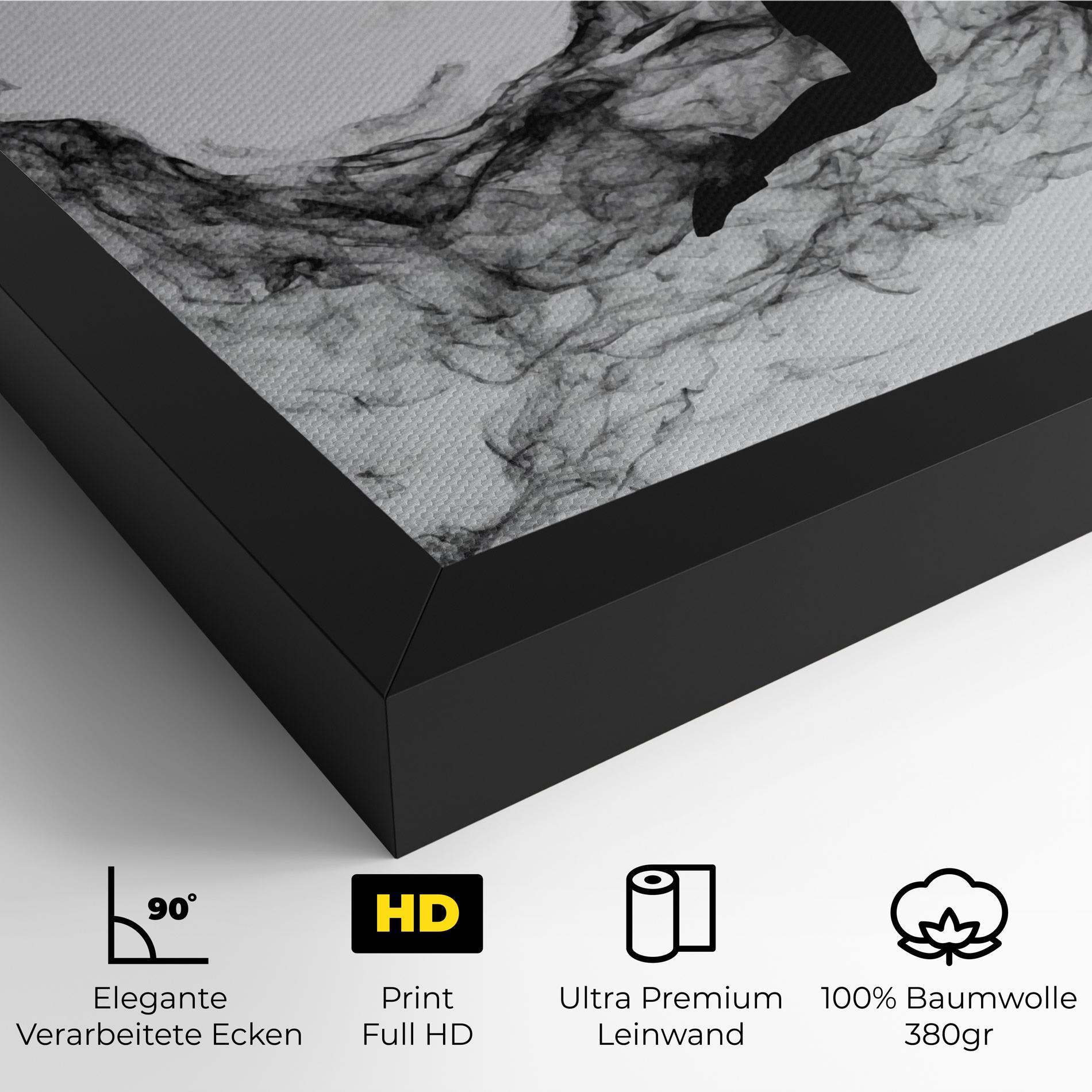 Leinwandbild Black Smoke Tennis mockup 4