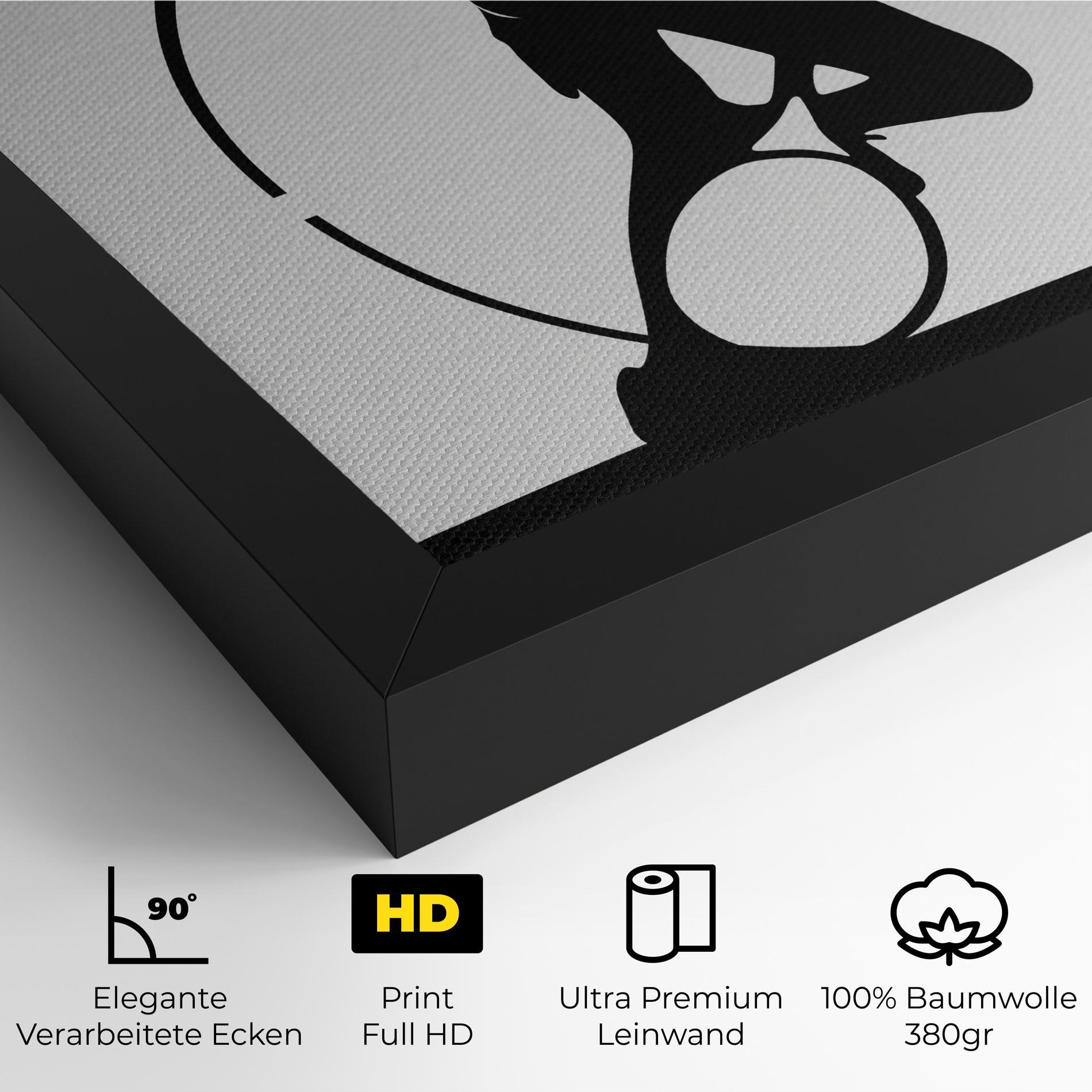 Leinwandbild Black Tennis Circle mockup 4