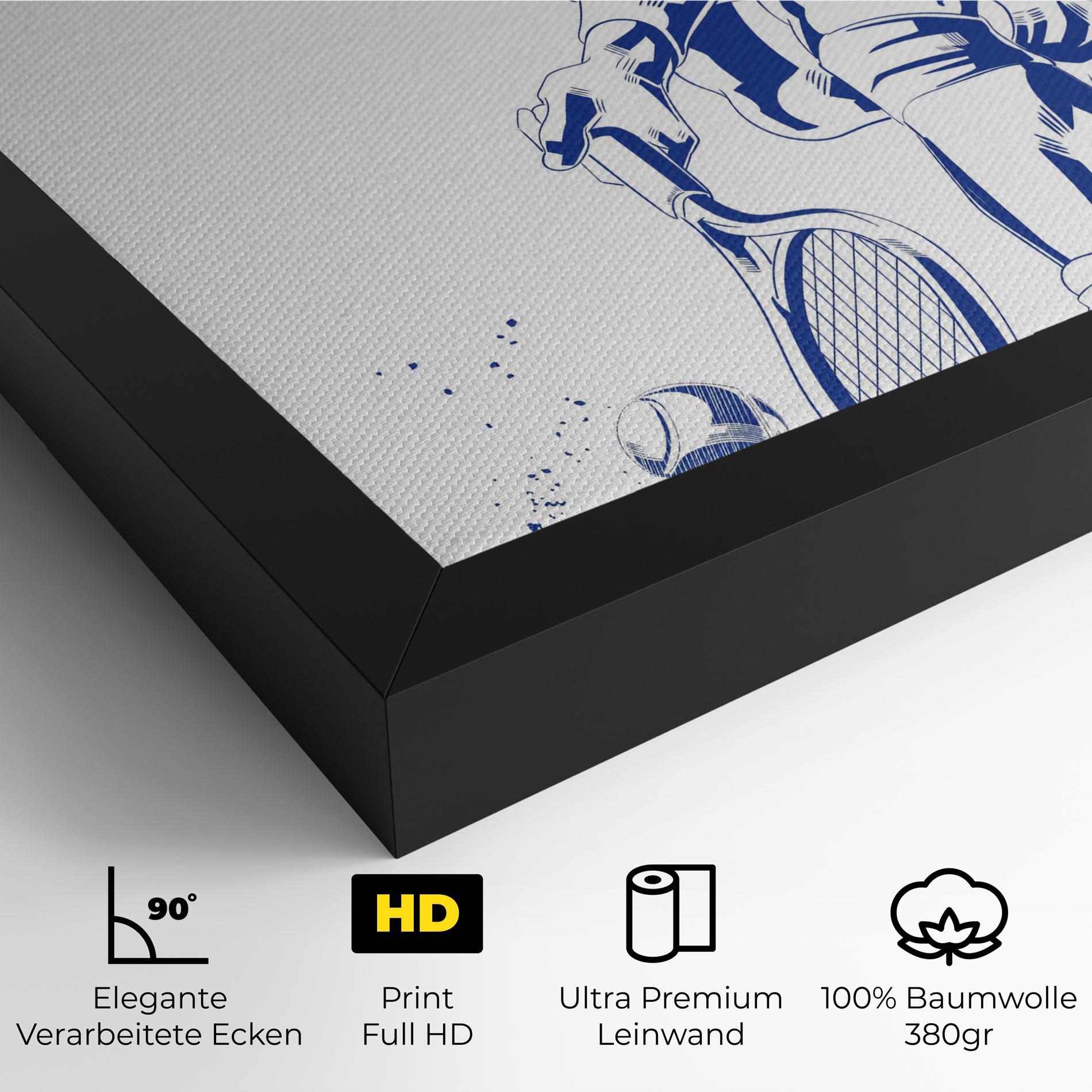 Leinwandbild Blue Tennis mockup 4