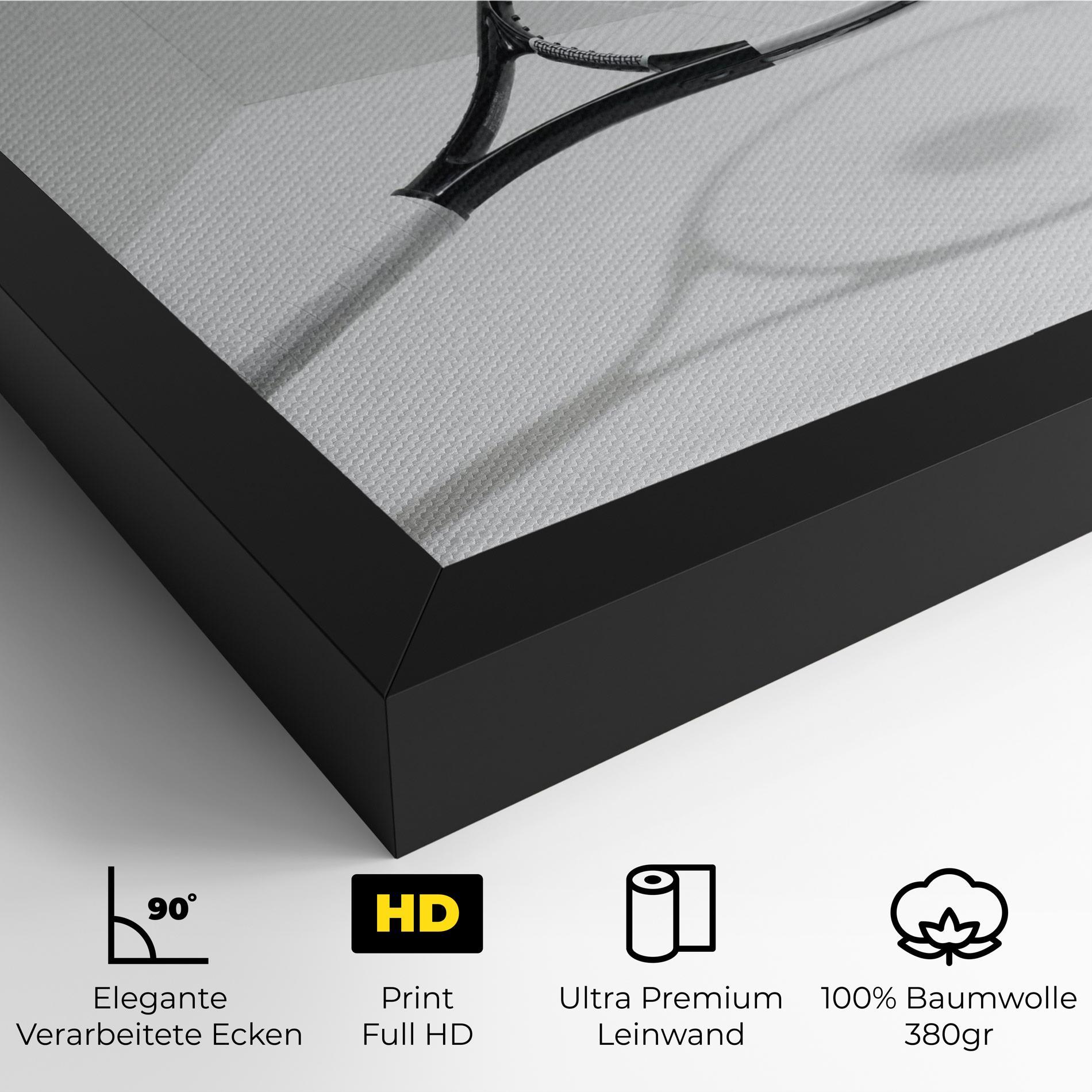 Leinwandbild Floating Tennis Racket mockup 4