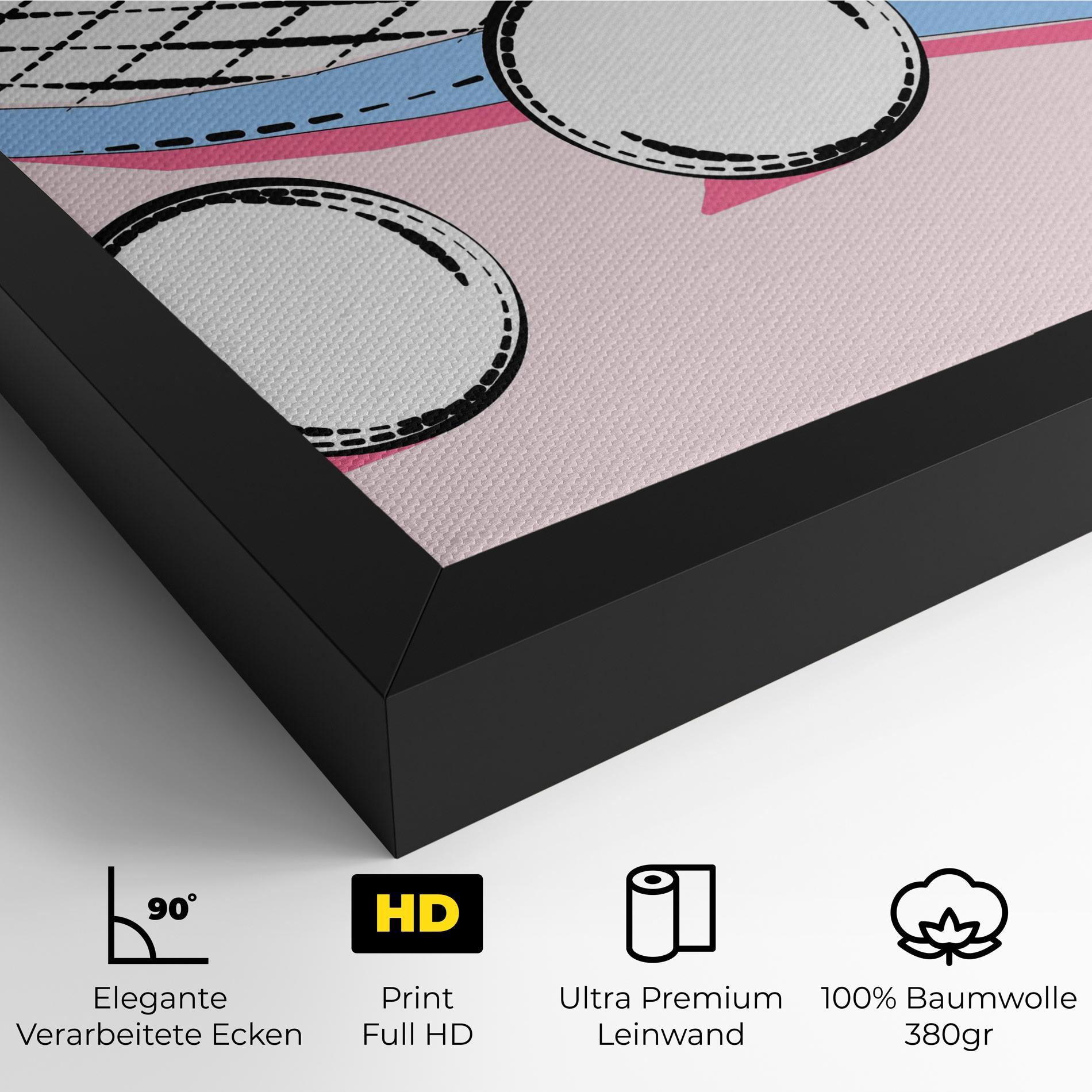 Leinwandbild Pink Tennis mockup 4