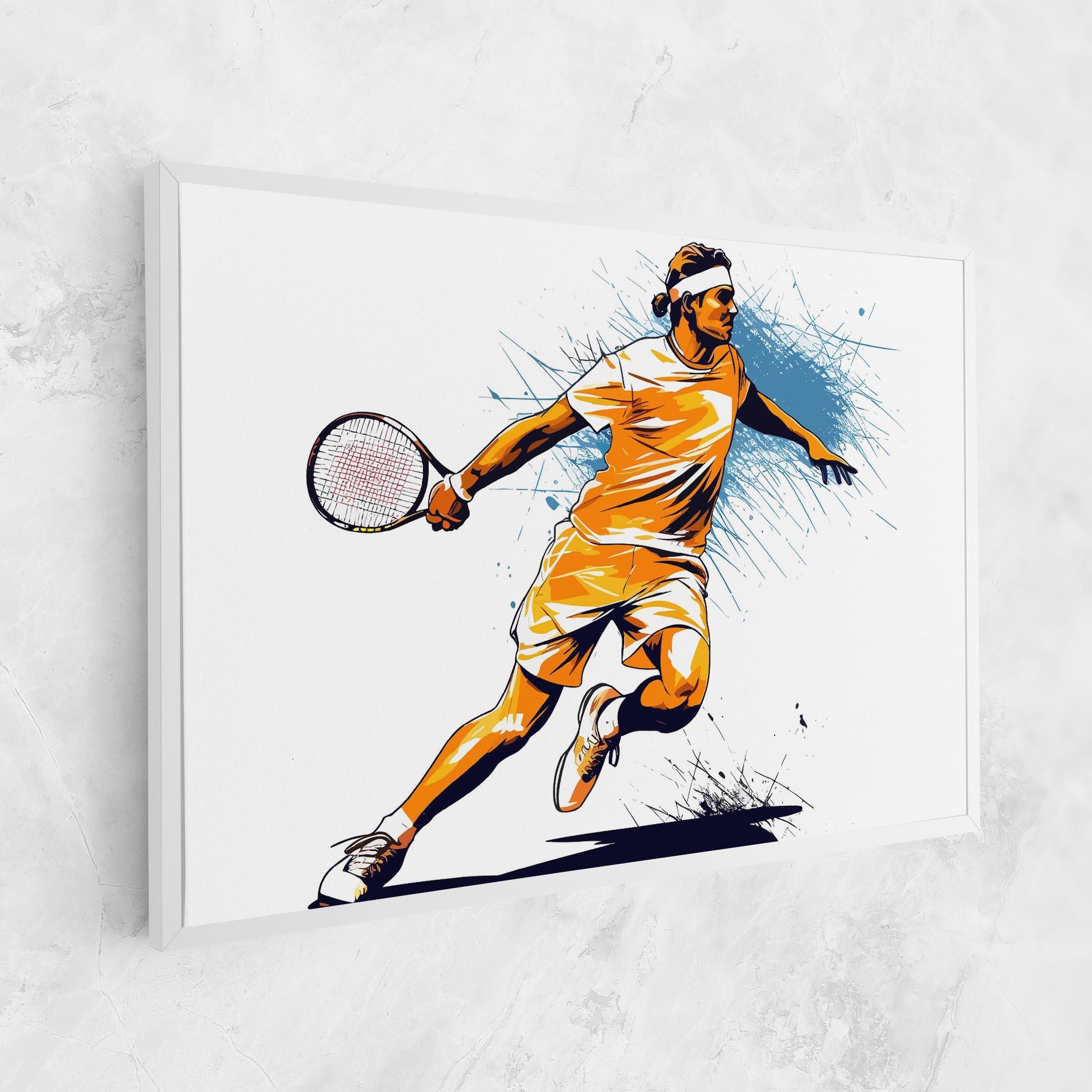 Leinwandbild Orange Blue Tennis mockup 1
