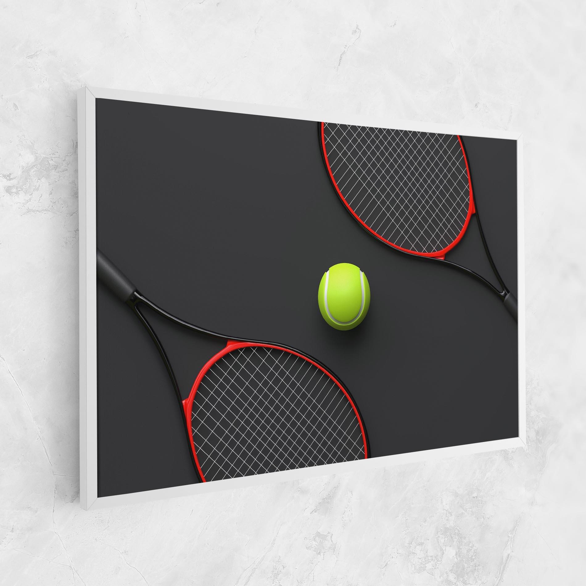 Leinwandbild Red Tennis Rackets mockup 1