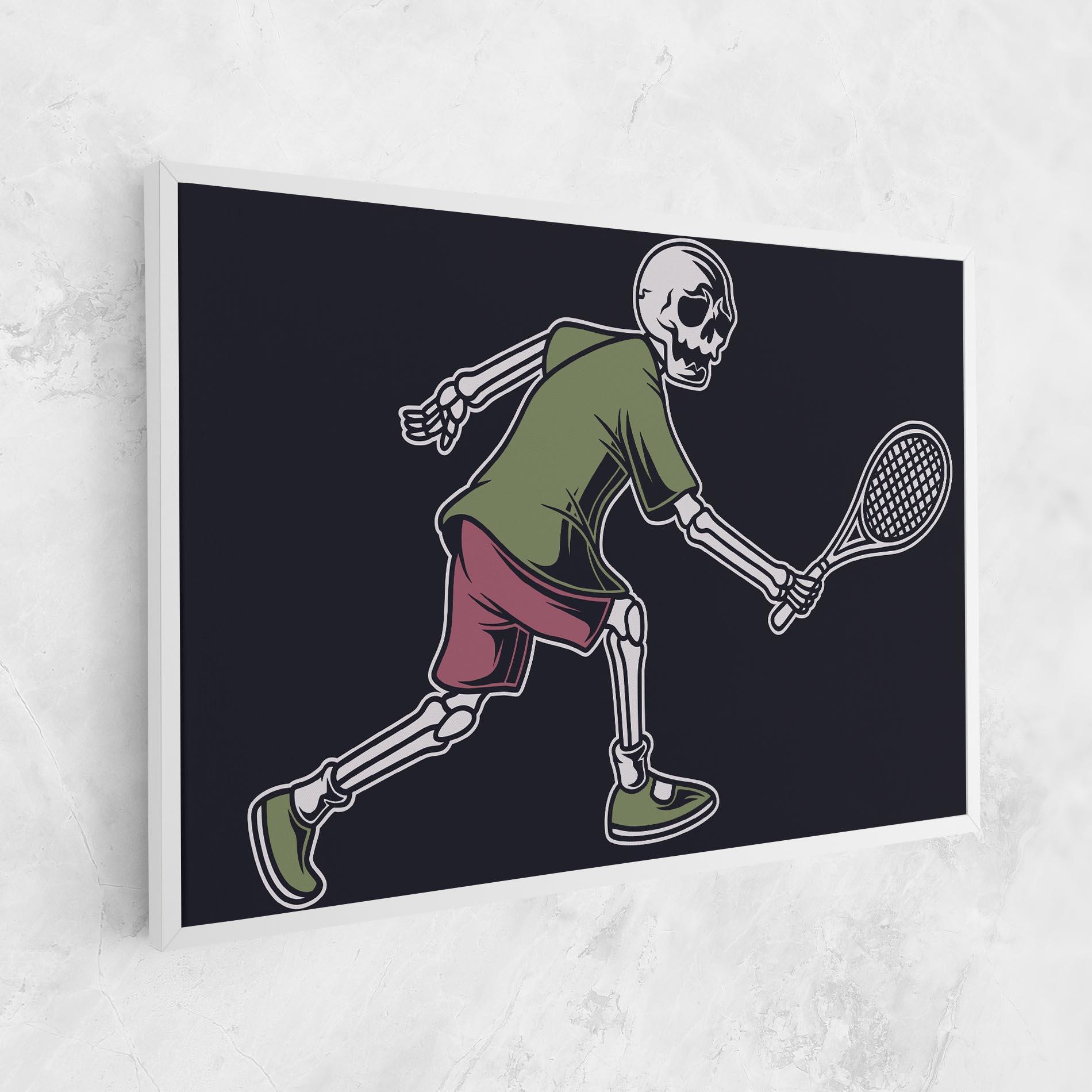 Leinwandbild Skull Tennis mockup 1