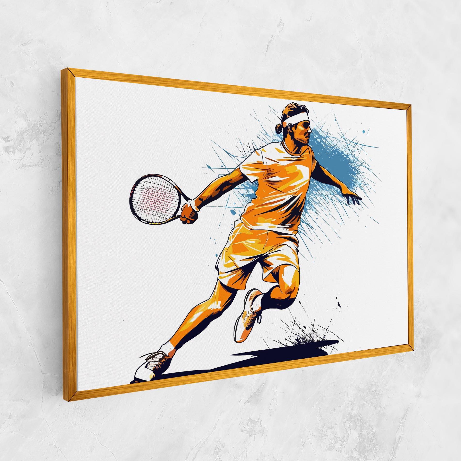 Leinwandbild Orange Blue Tennis mockup 1