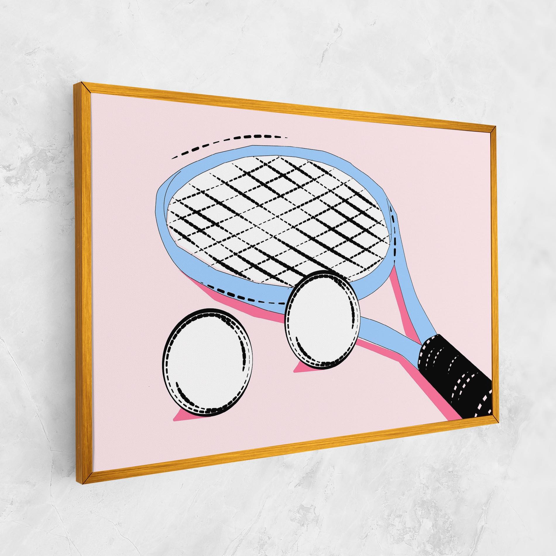 Leinwandbild Pink Tennis mockup 1
