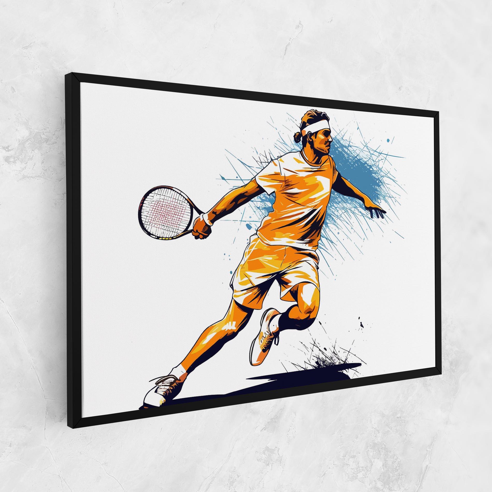 Leinwandbild Orange Blue Tennis mockup 1