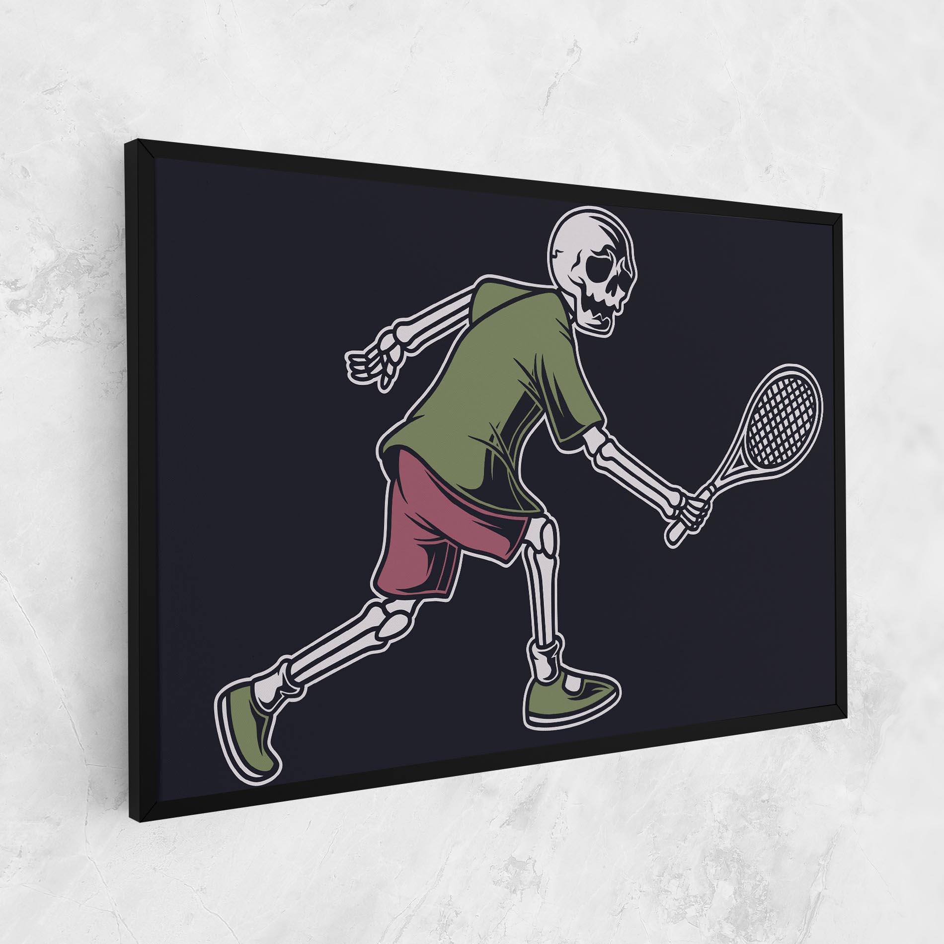 Leinwandbild Skull Tennis mockup 1