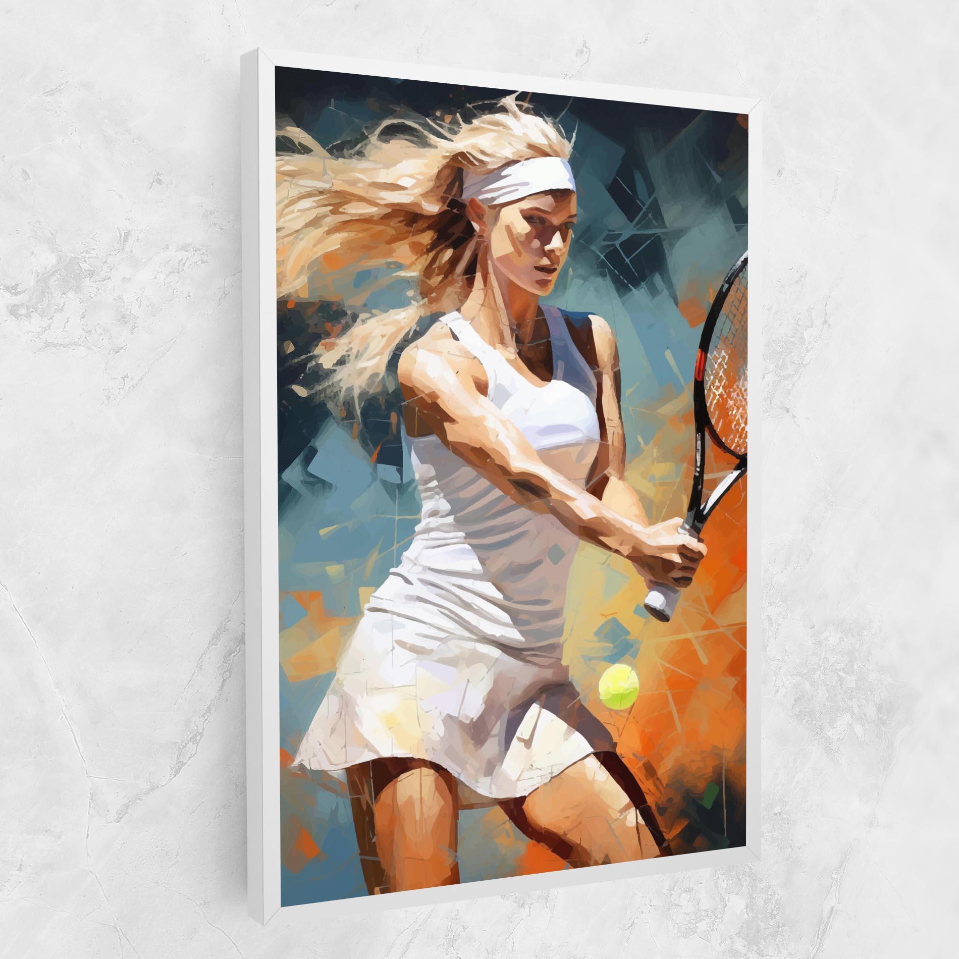 Leinwandbild Blonde Tennis Girl mockup 1