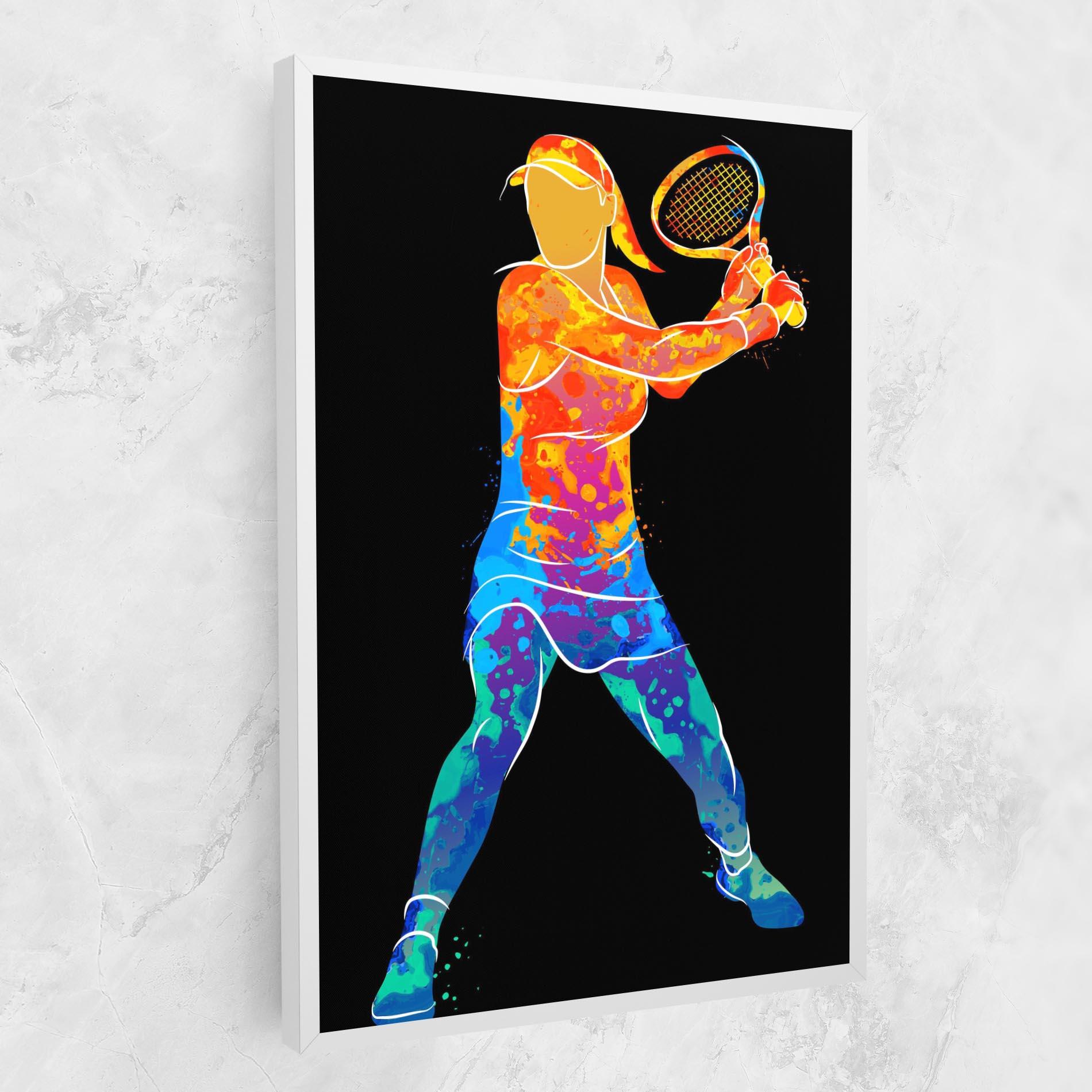 Leinwandbild Green Orange Tennis mockup 1